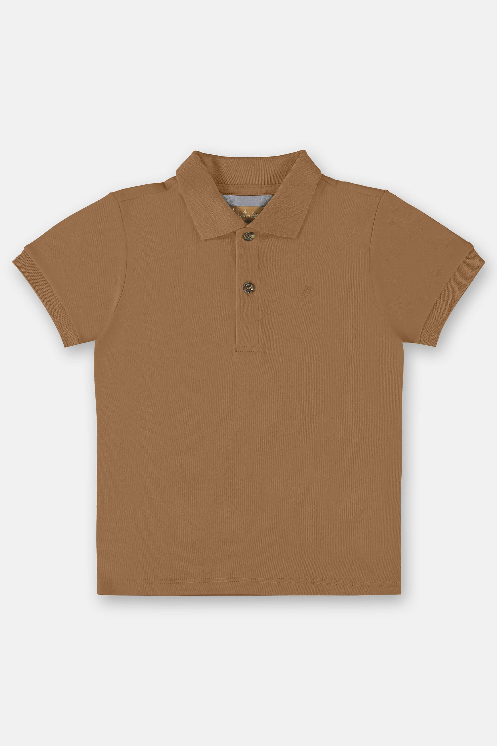 Camisa Polo Infantil para Menino em Suedine (Marrom) Up Baby - Imagem 7