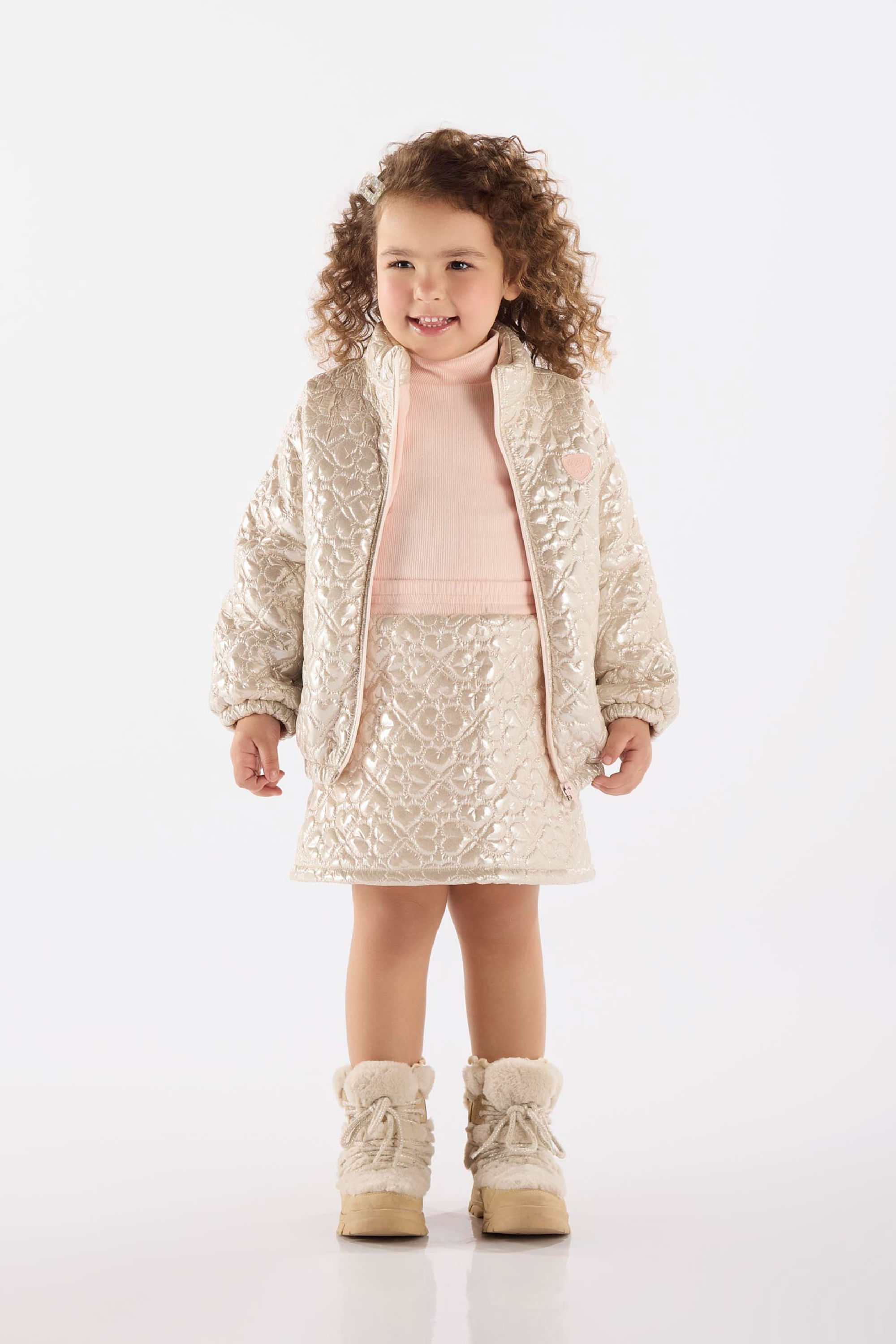 Jaqueta Infantil Acolchoada com Forro (Rosa) Up Baby - Imagem 16