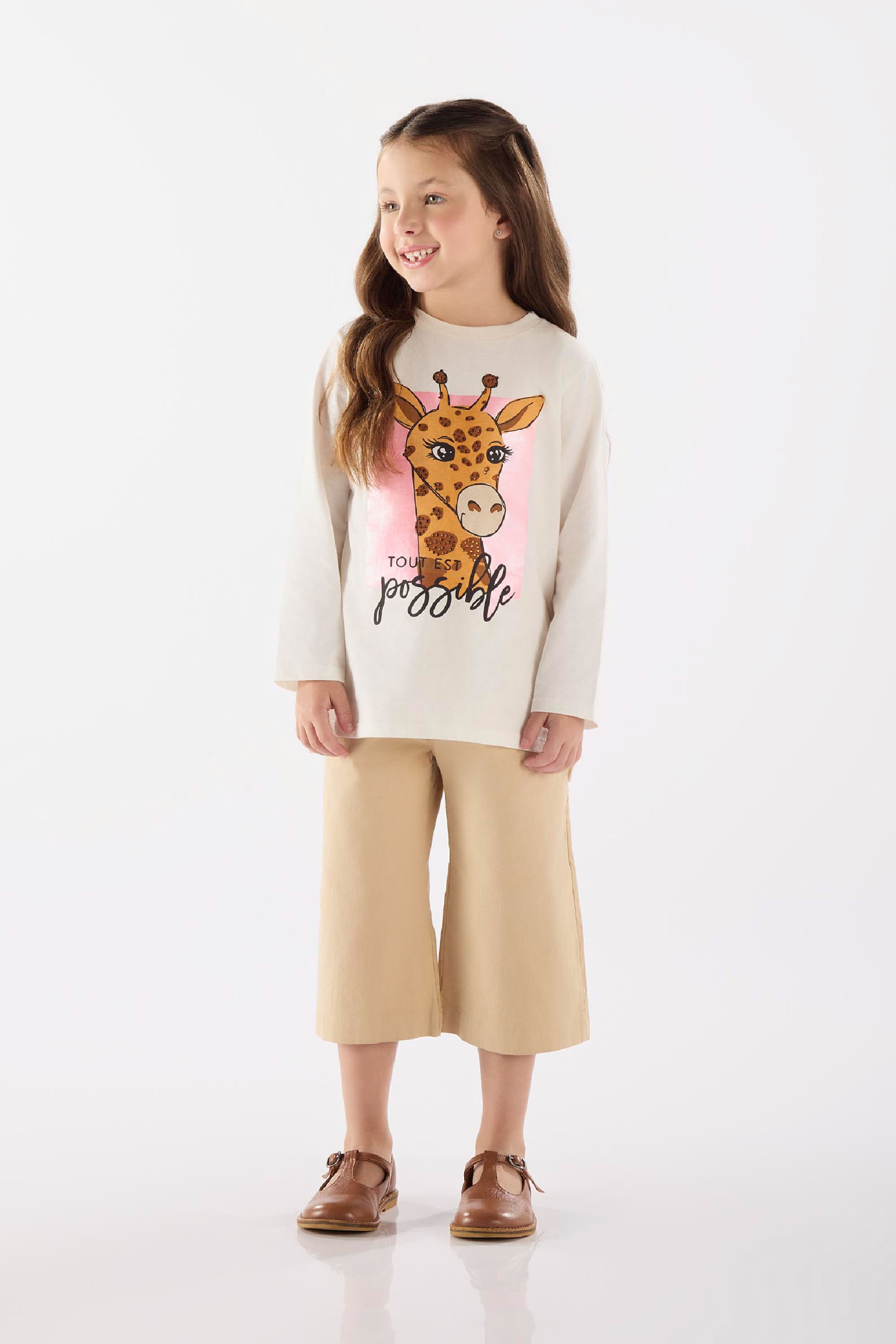 Blusa Manga Longa Infantil em Meia Malha (Off White) Up Baby - Imagem 13