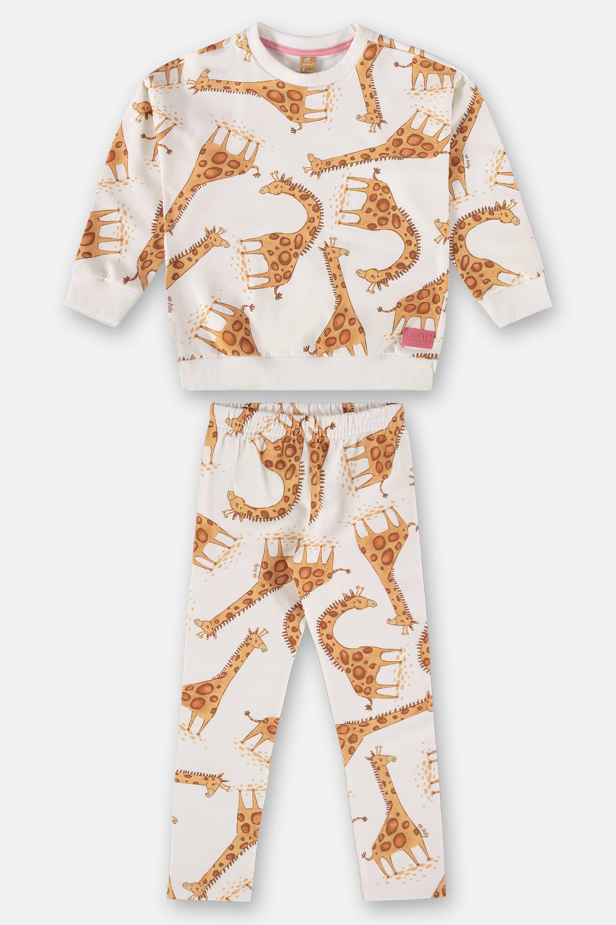Conjunto Infantil Blusão e Calça em Molecotton (Off White) Up Baby - Imagem 30
