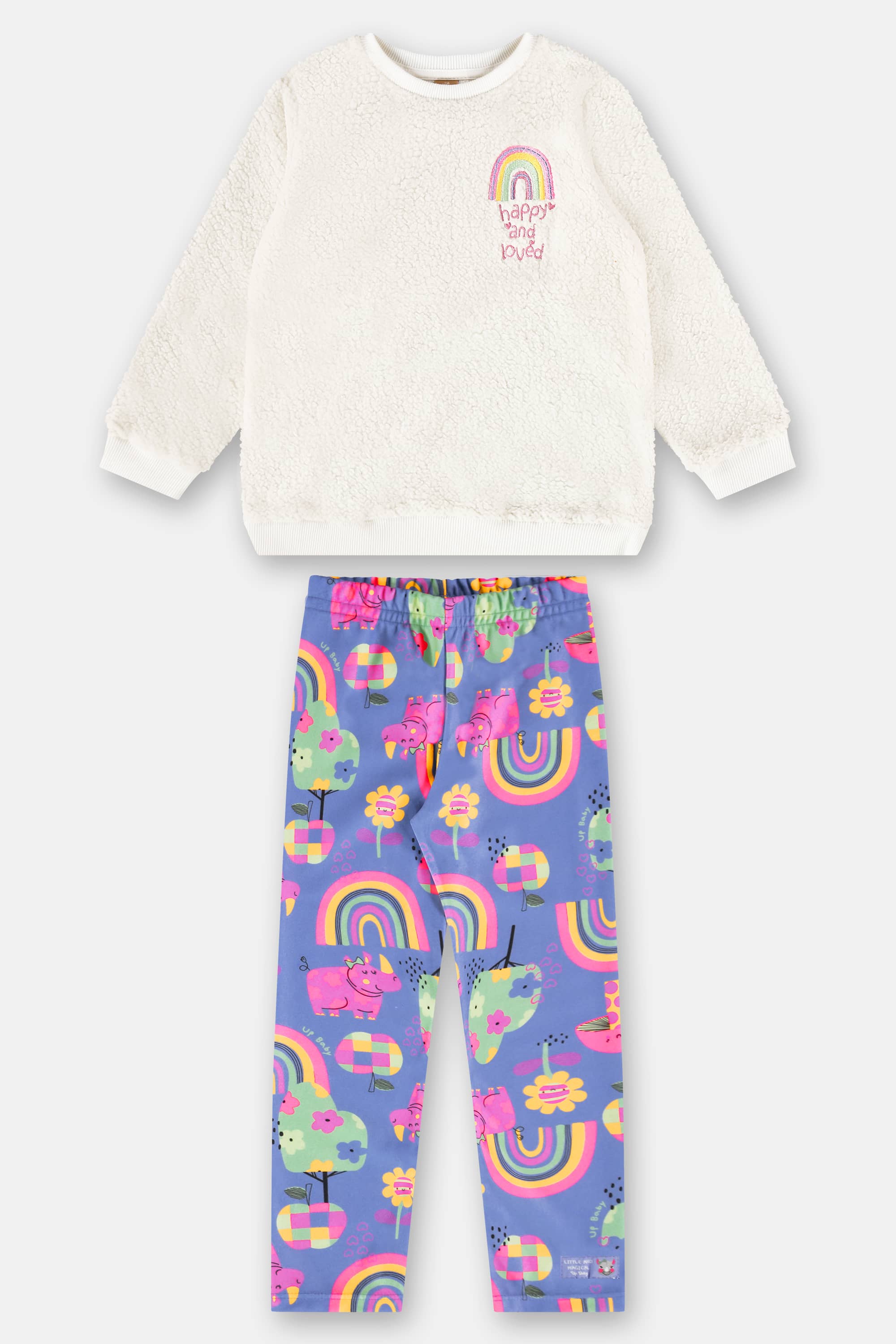 Conjunto Infantil com Blusão e Calça Peluciada (Off White) Up Baby - Imagem 23