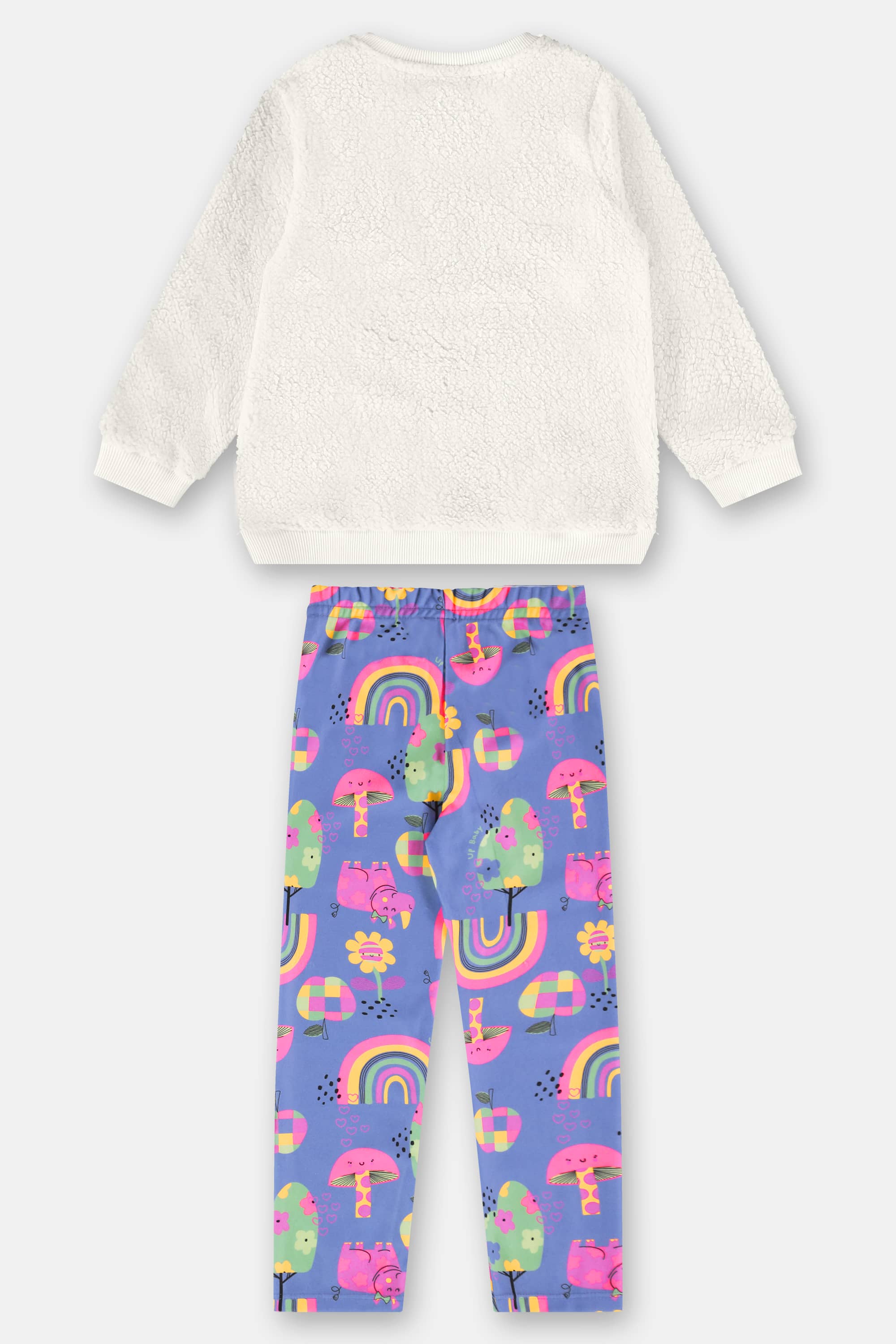 Conjunto Infantil com Blusão e Calça Peluciada (Off White) Up Baby - Imagem 47