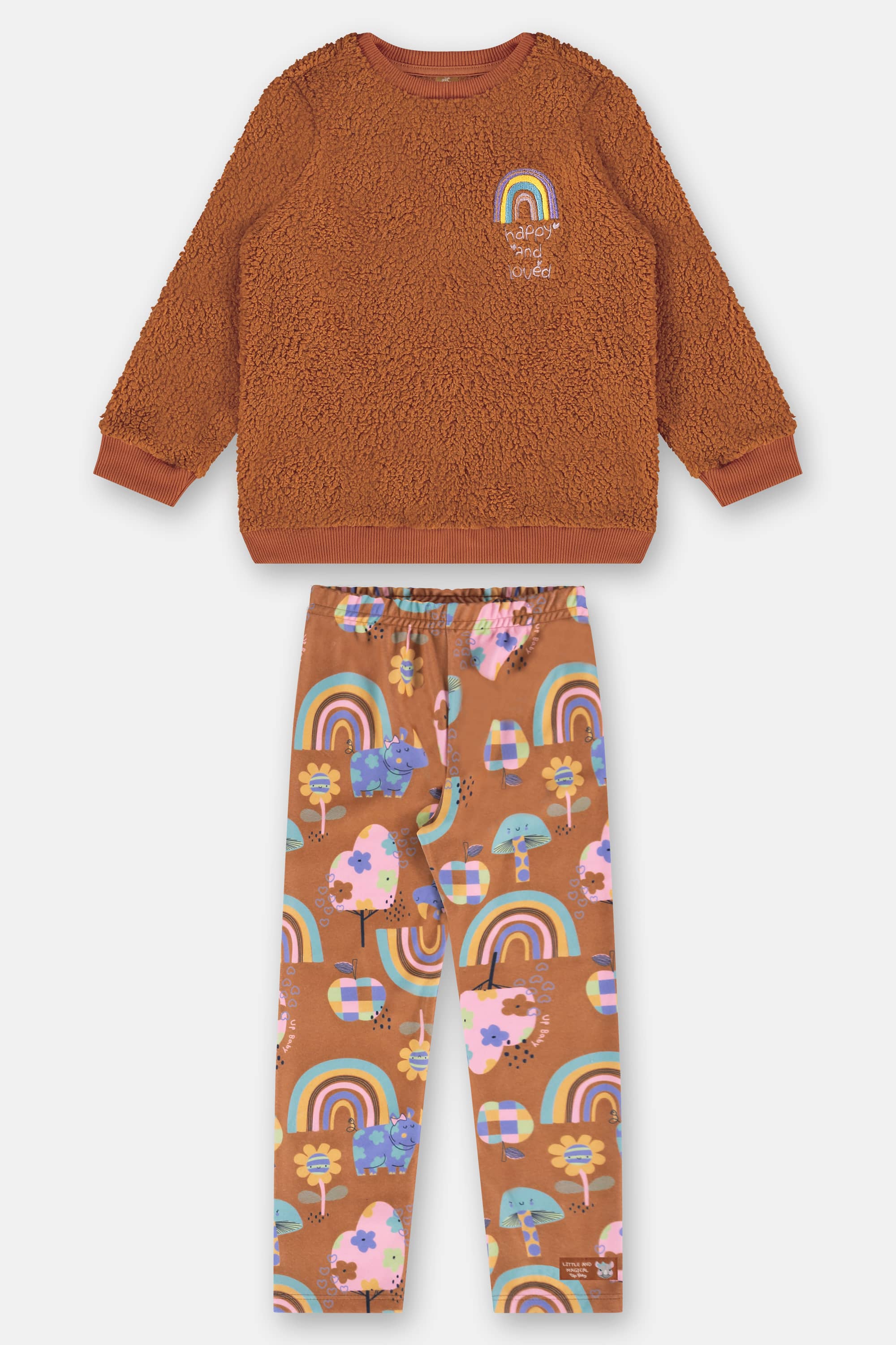 Conjunto Infantil com Blusão e Calça Peluciada (Laranja) Up Baby - Imagem 44