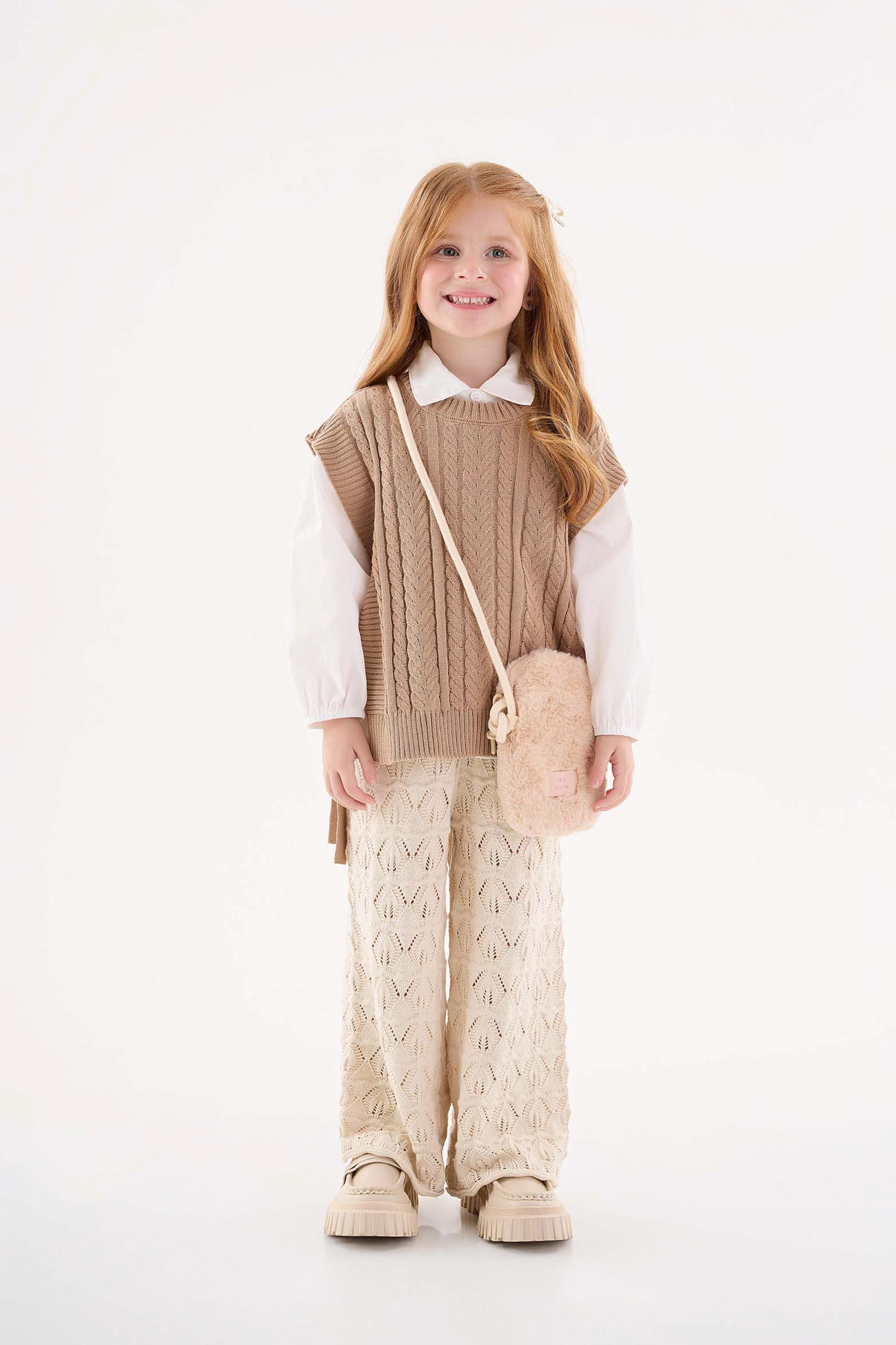 Colete em Tricô Infantil Menina (Off White) Up Baby - Imagem 25