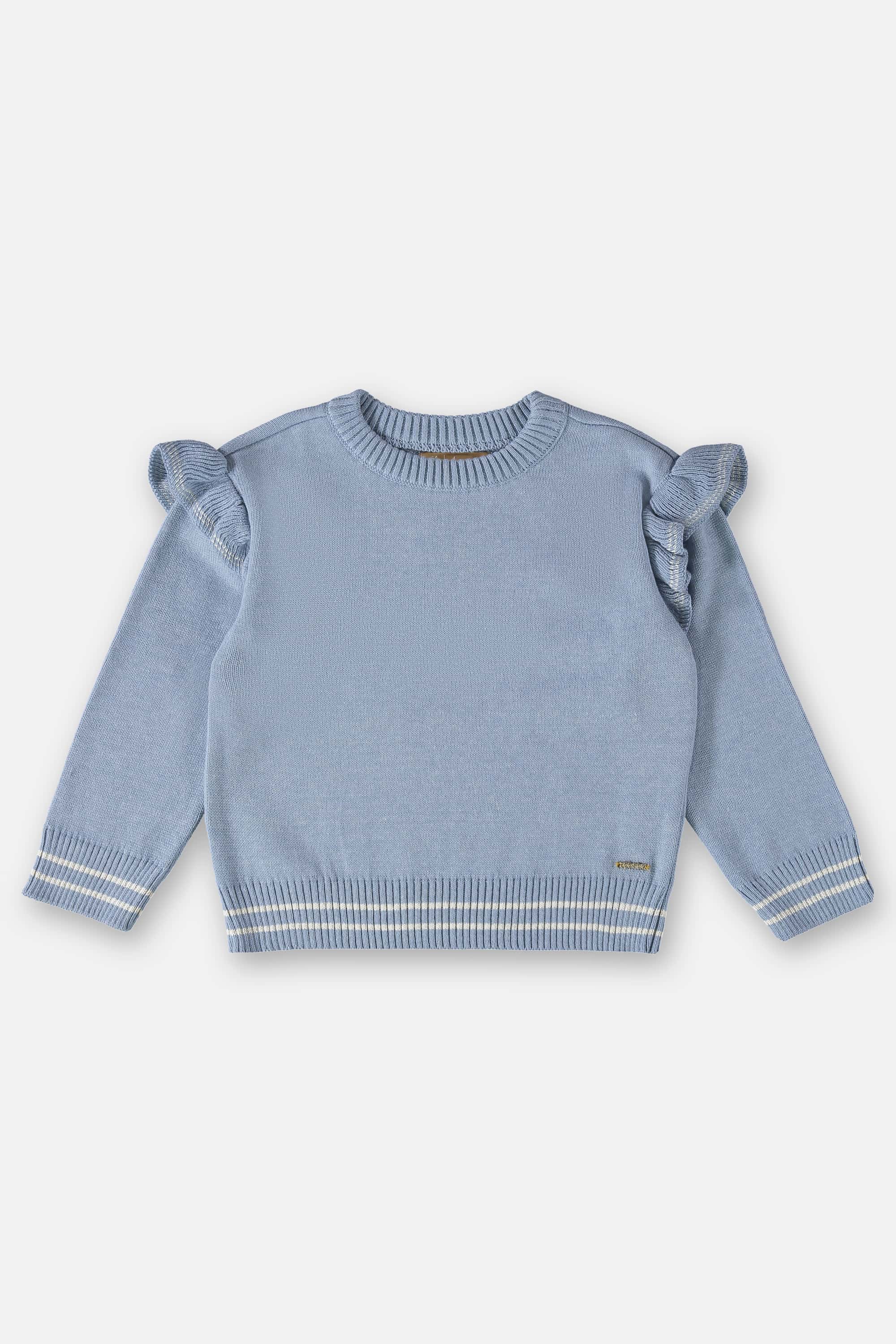 Blusão em Tricô Infantil Menina (Azul) Up Baby - Imagem 2