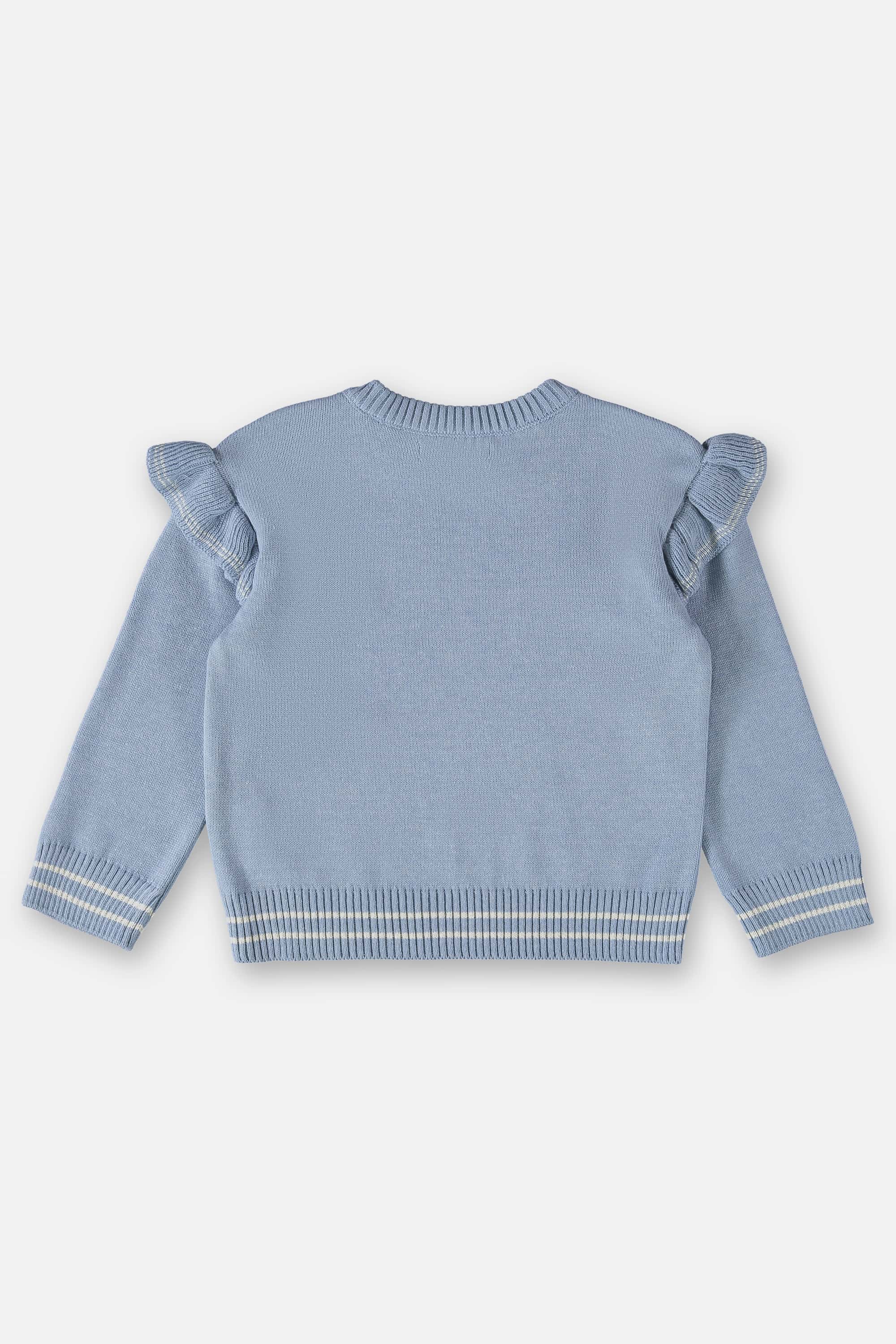 Blusão em Tricô Infantil Menina (Azul) Up Baby - Imagem 19