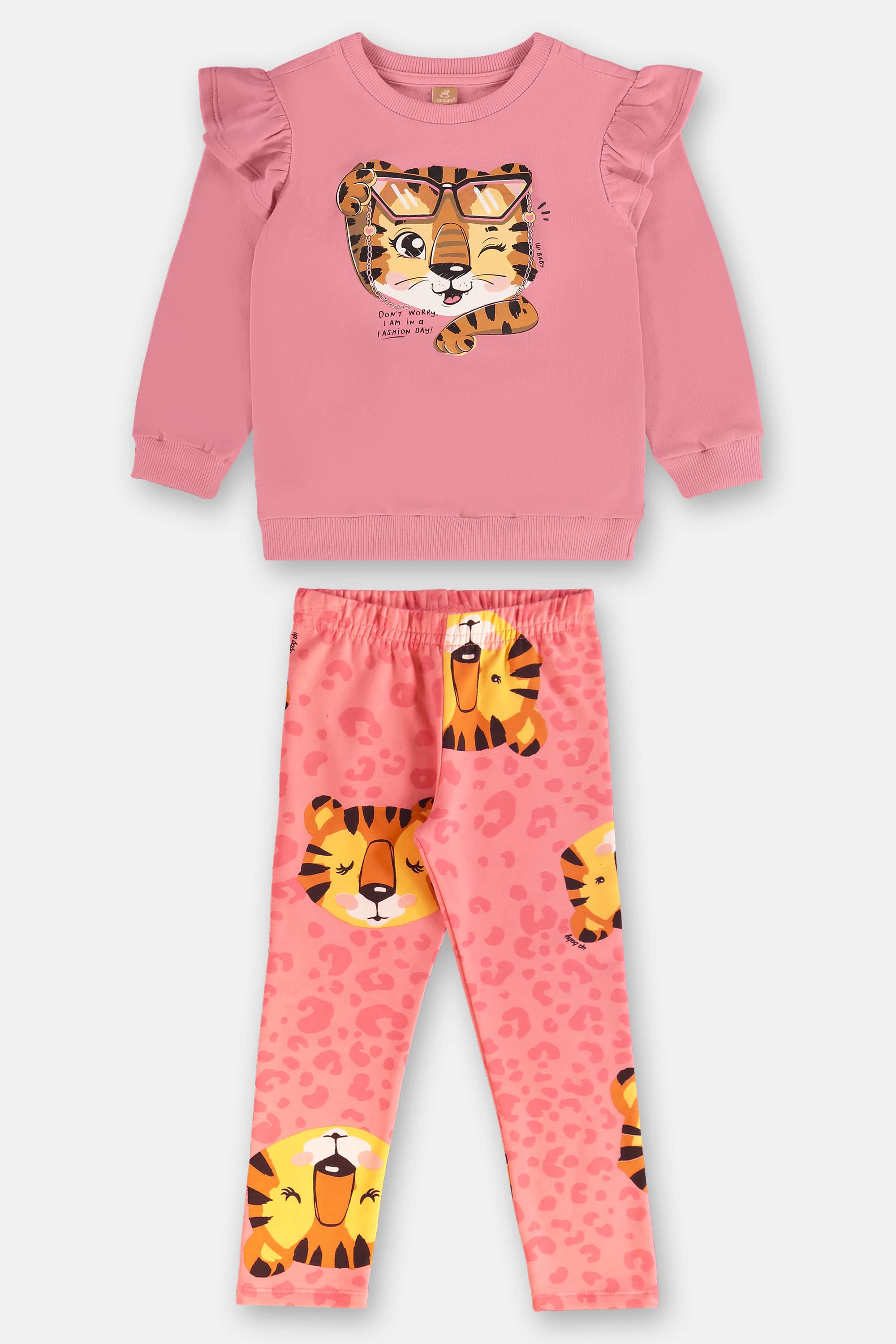 Conjunto Blusão e Legging em Molecotton (Rosa) Up Baby - Imagem 37