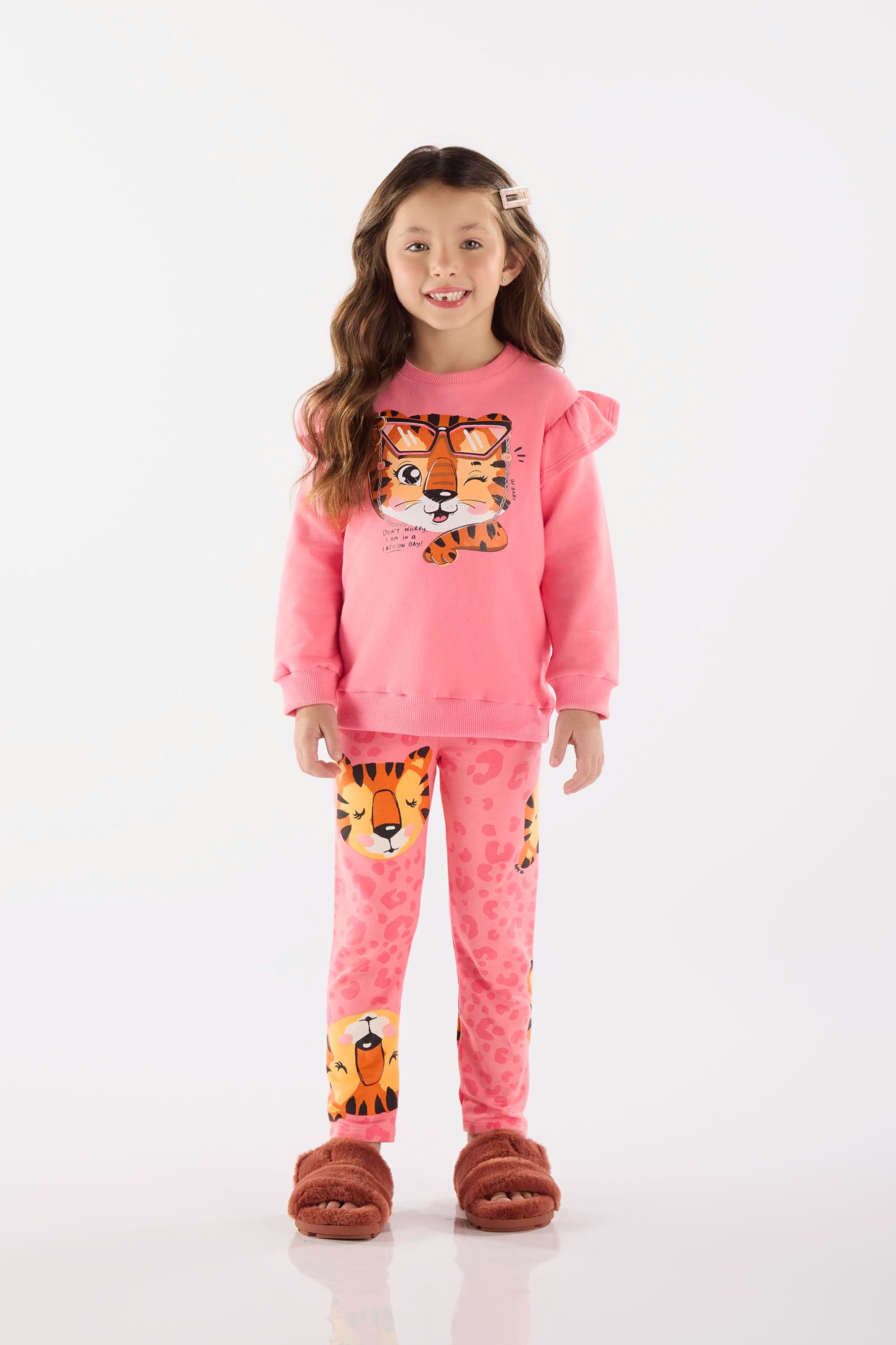 Conjunto Blusão e Legging em Molecotton (Rosa) Up Baby - Imagem 36