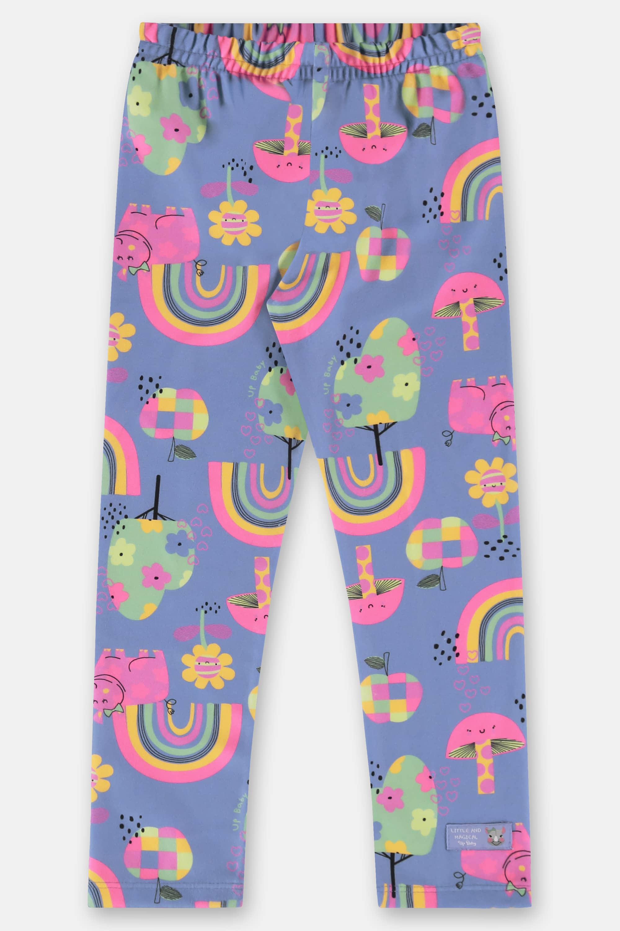 Calça Legging Infantil em Malha Peluciada (Azul) Up Baby