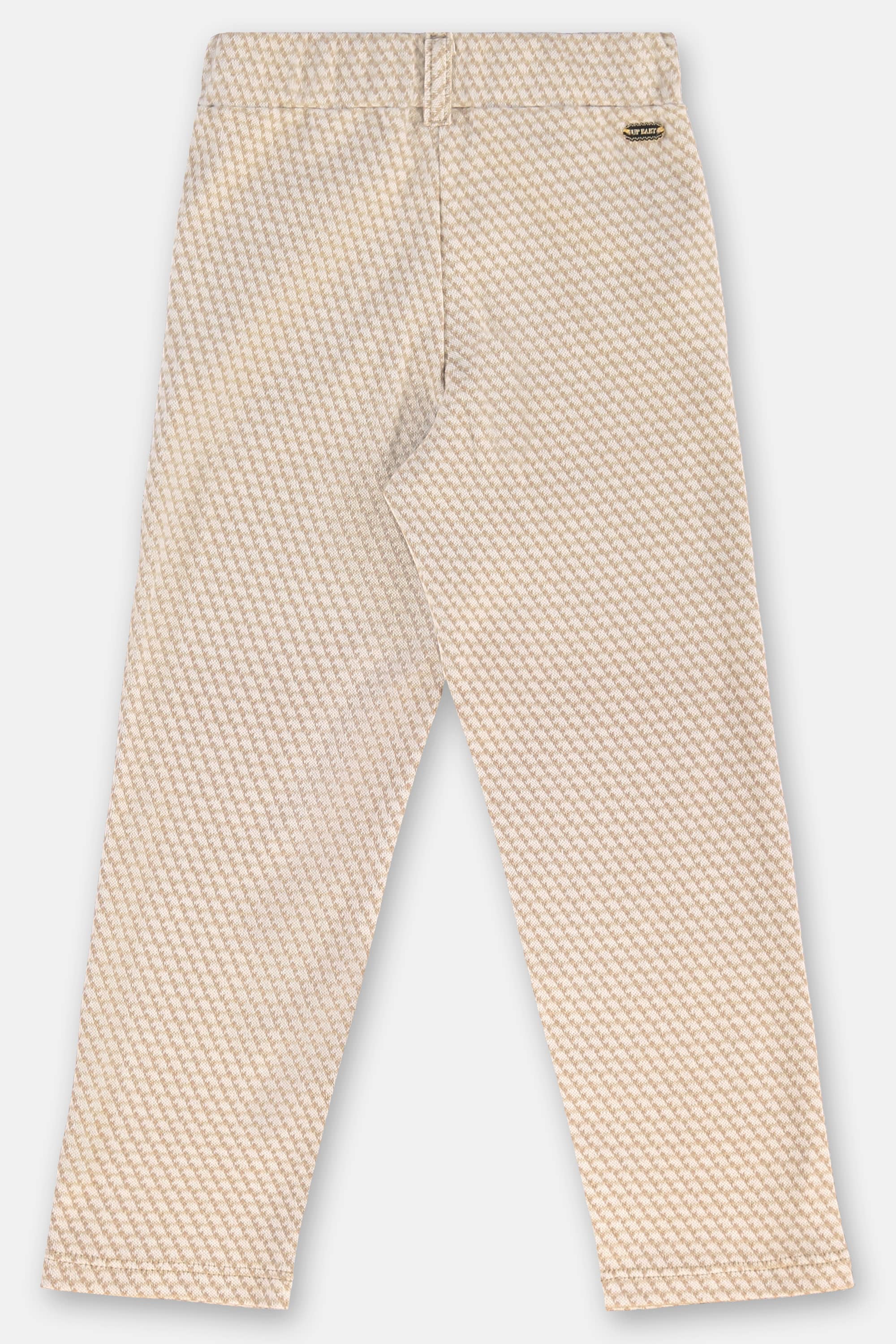 Calça Infantil em Malha Jacquard Xadrez (Marrom) Up Baby - Imagem 2