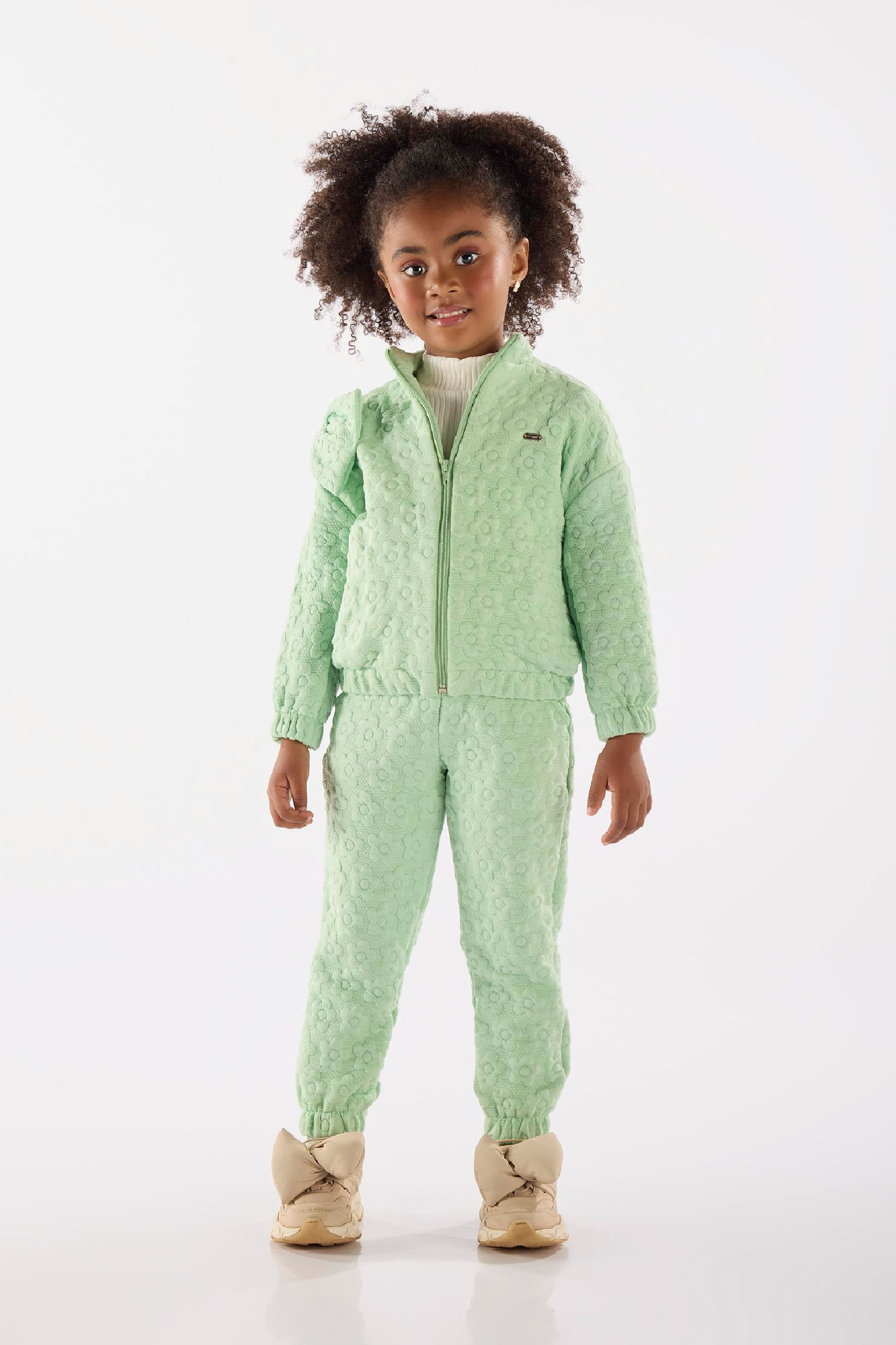 Conjunto Infantil Jaqueta e Calça em Matelassê (Verde) Up Baby