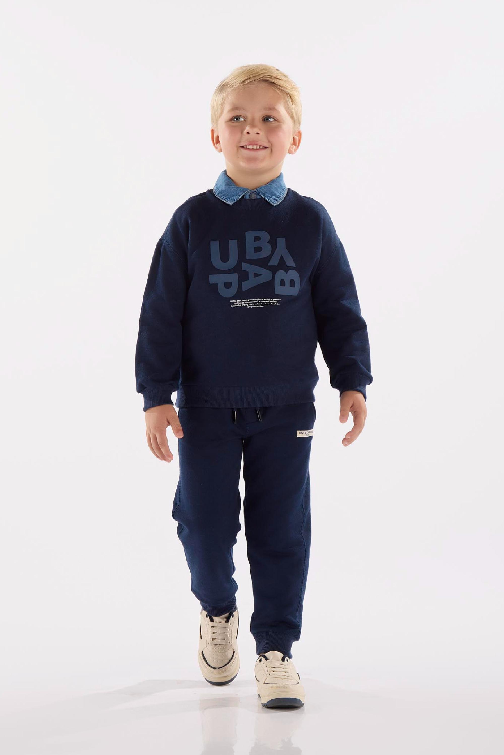Conjunto Infantil Blusão e Calça em Moletom Felpado (Azul) Up Baby