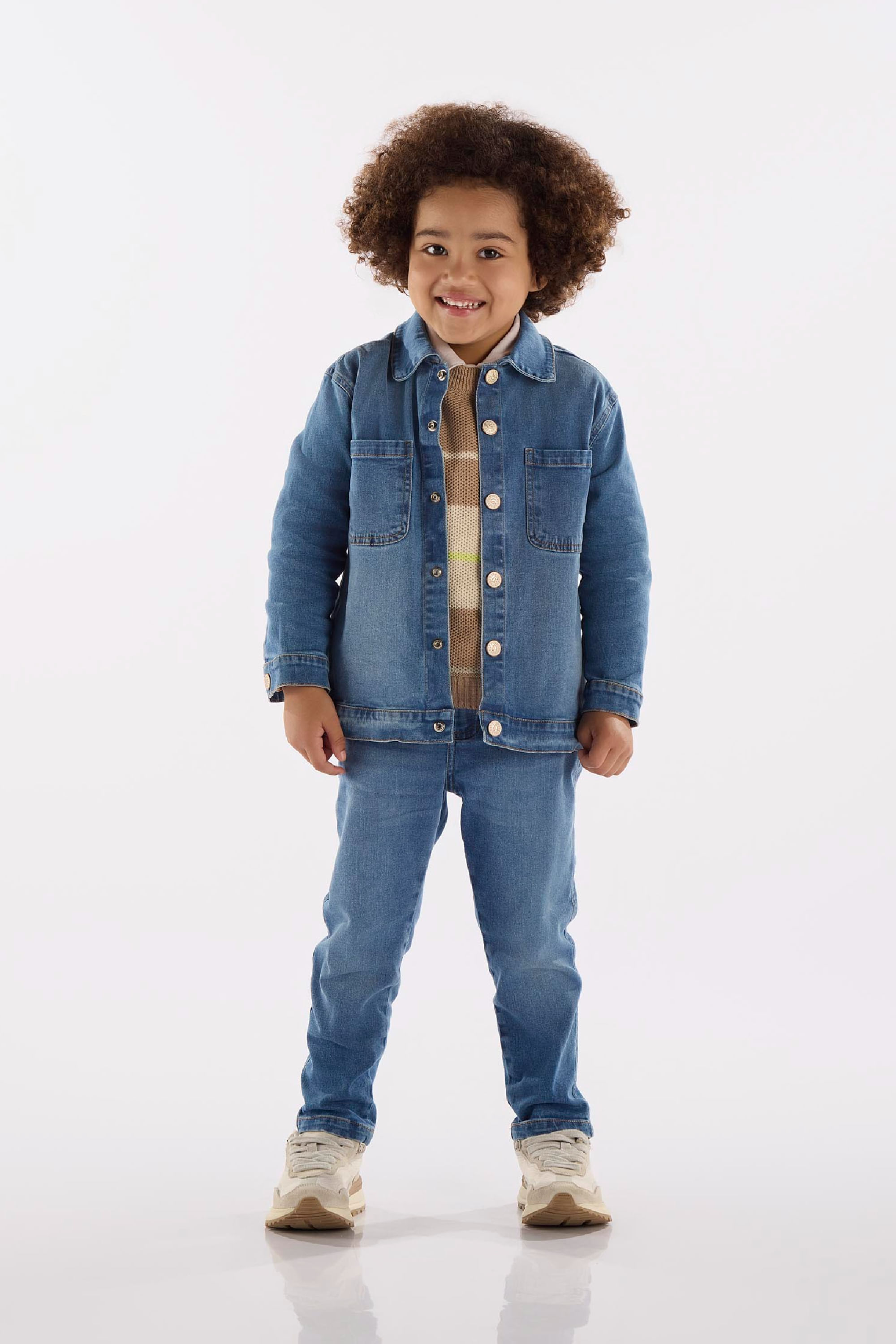 Jaqueta Infantil em Jeans com Elastano (Azul) Up Baby - Imagem 9