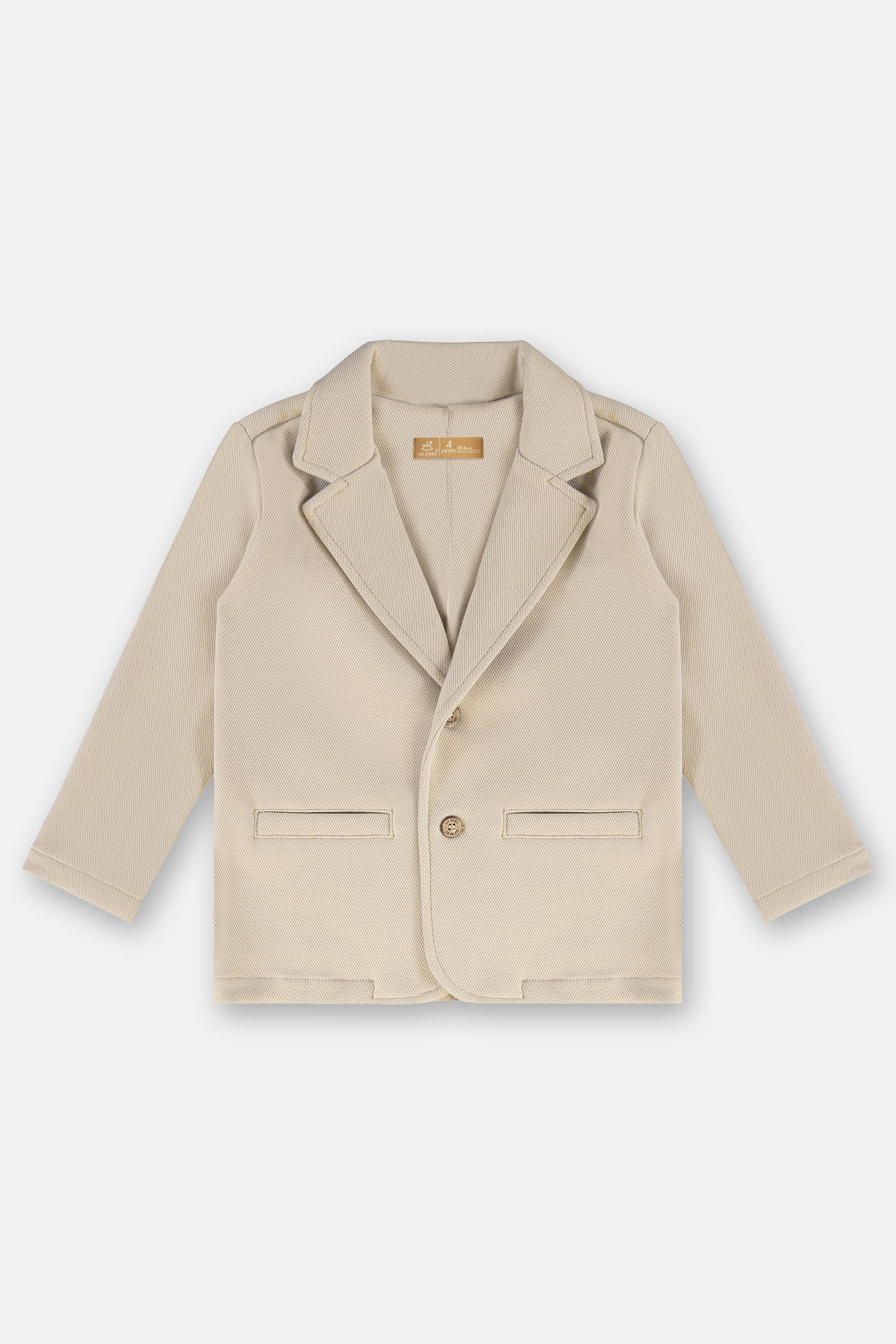 Blazer Infantil em Malha Alfaiataria (Bege) Up Baby - Imagem 2