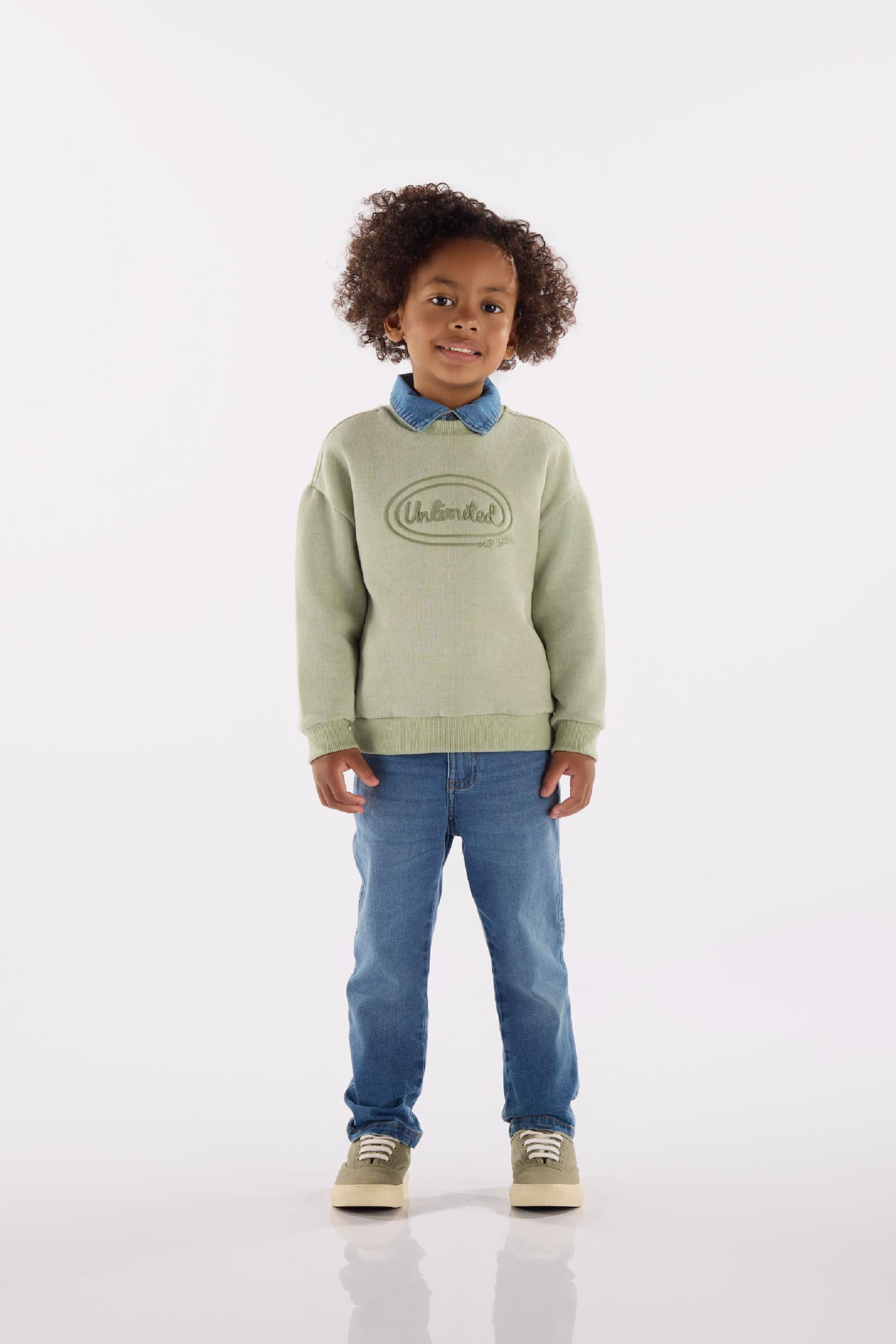 Blusão Infantil em Moletom Linho Felpado (Verde) Up Baby - Imagem 22