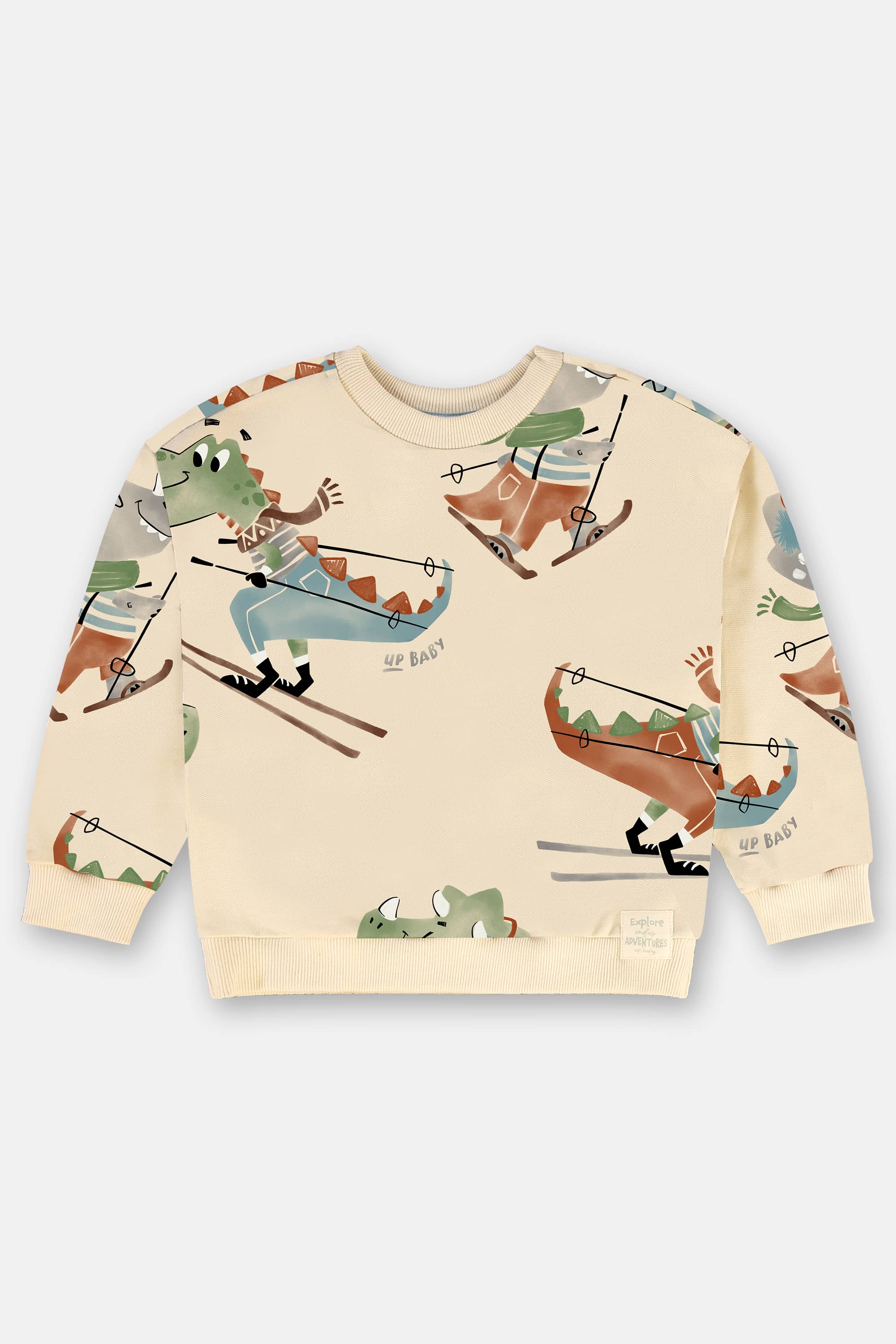 Conjunto Blusão e Calça em Moletom Infantil (Off White) Up Baby - Imagem 15