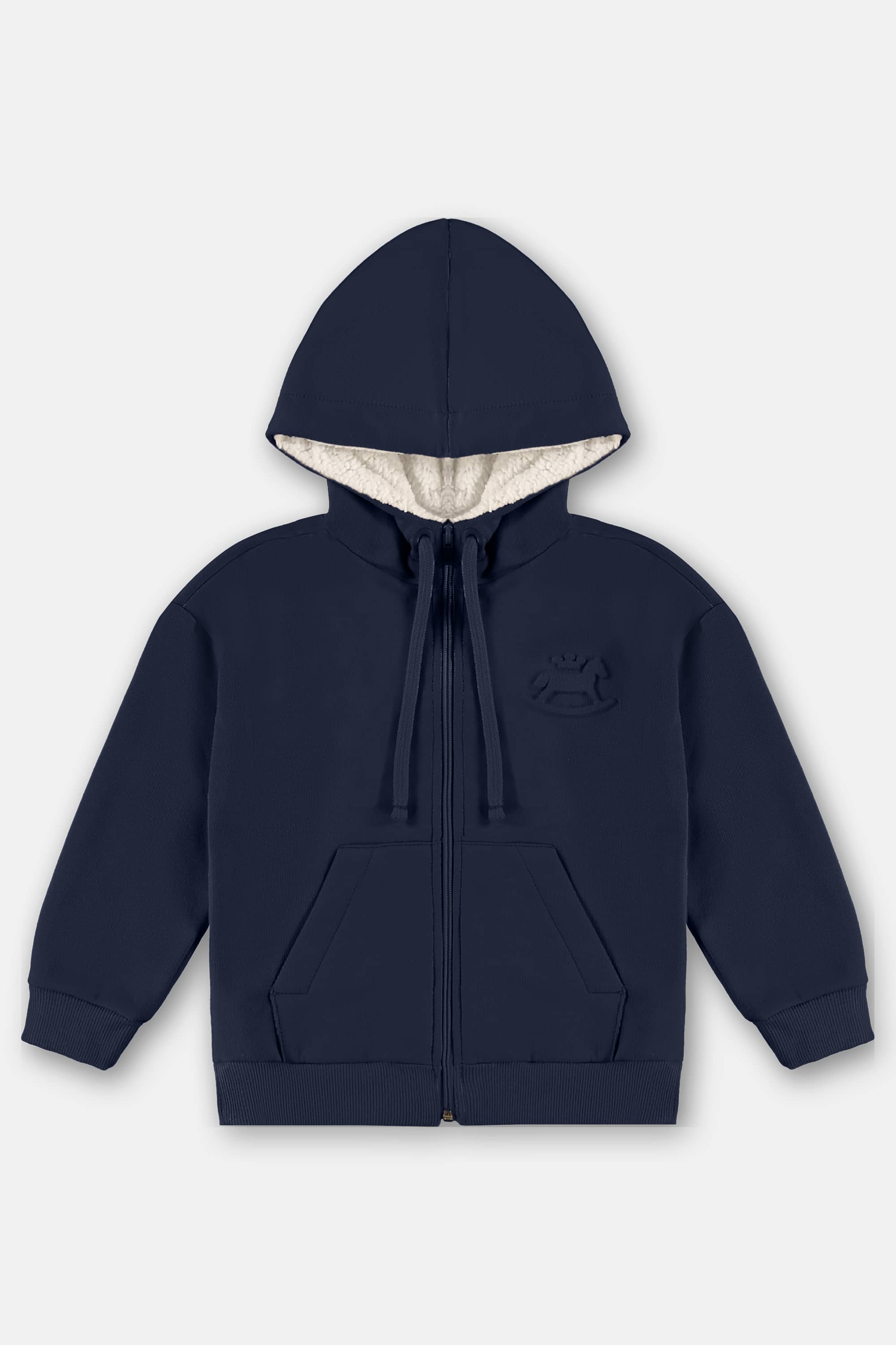 Conjunto Infantil Masculino em Moletom com Capuz Forrado (Azul Marinho) Up Baby - Imagem 59