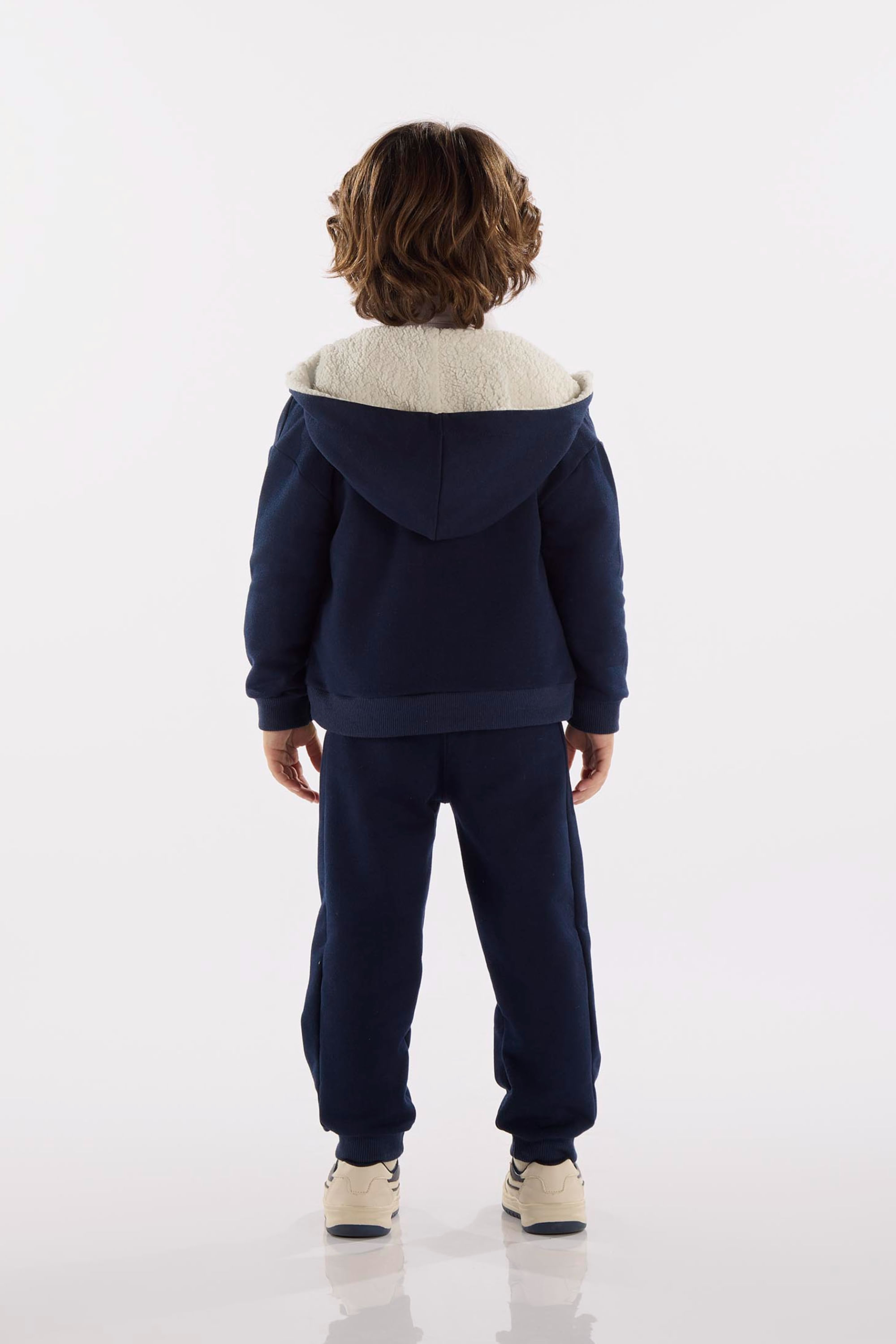 Conjunto Infantil Masculino em Moletom com Capuz Forrado (Azul Marinho) Up Baby - Imagem 45