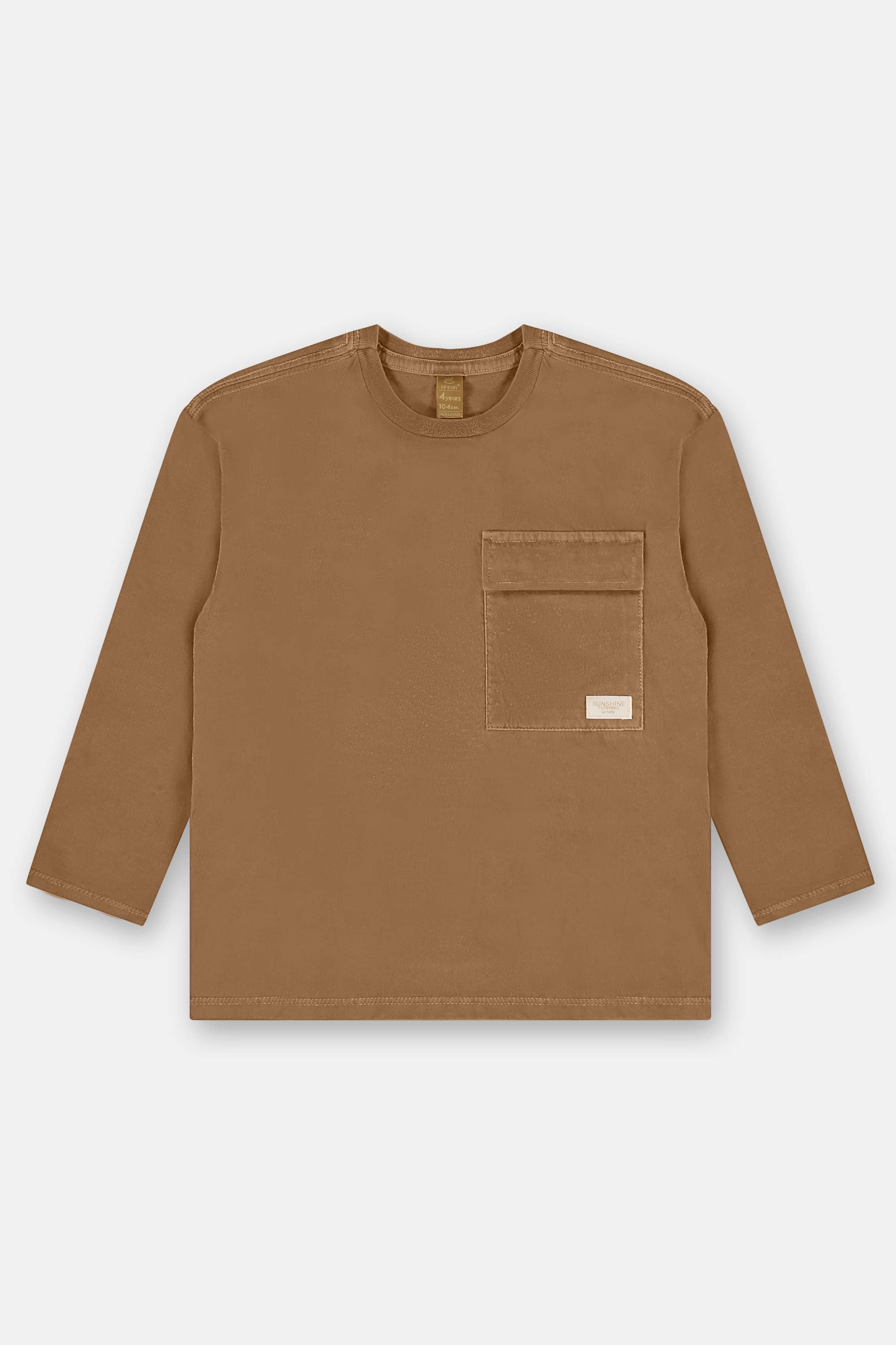 Camiseta Infantil Masculina em Meia Malha (Marrom) Up Baby - Imagem 14