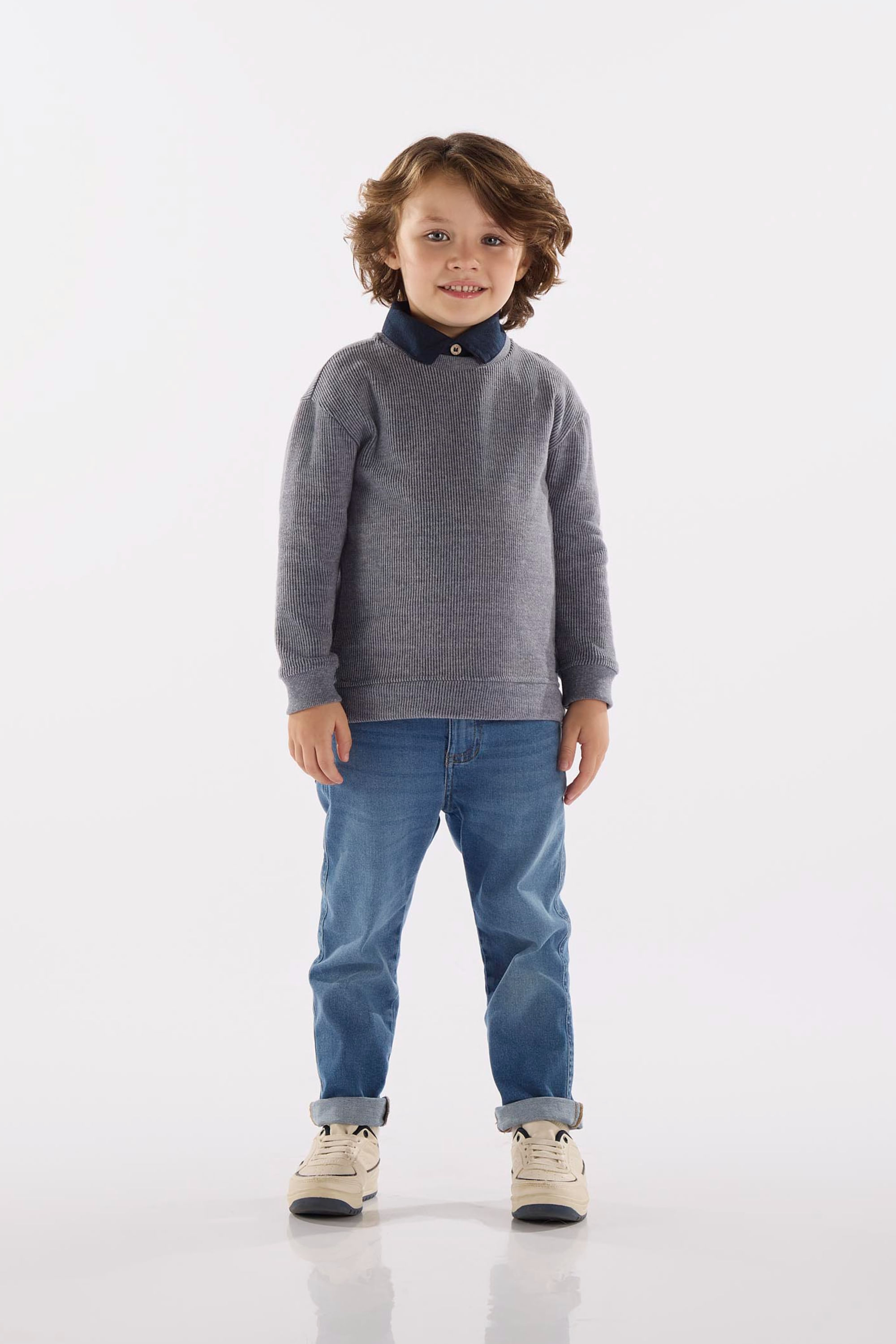 Blusão Infantil Masculino em Malha Aveludada (Azul Marinho) Up Baby - Imagem 16