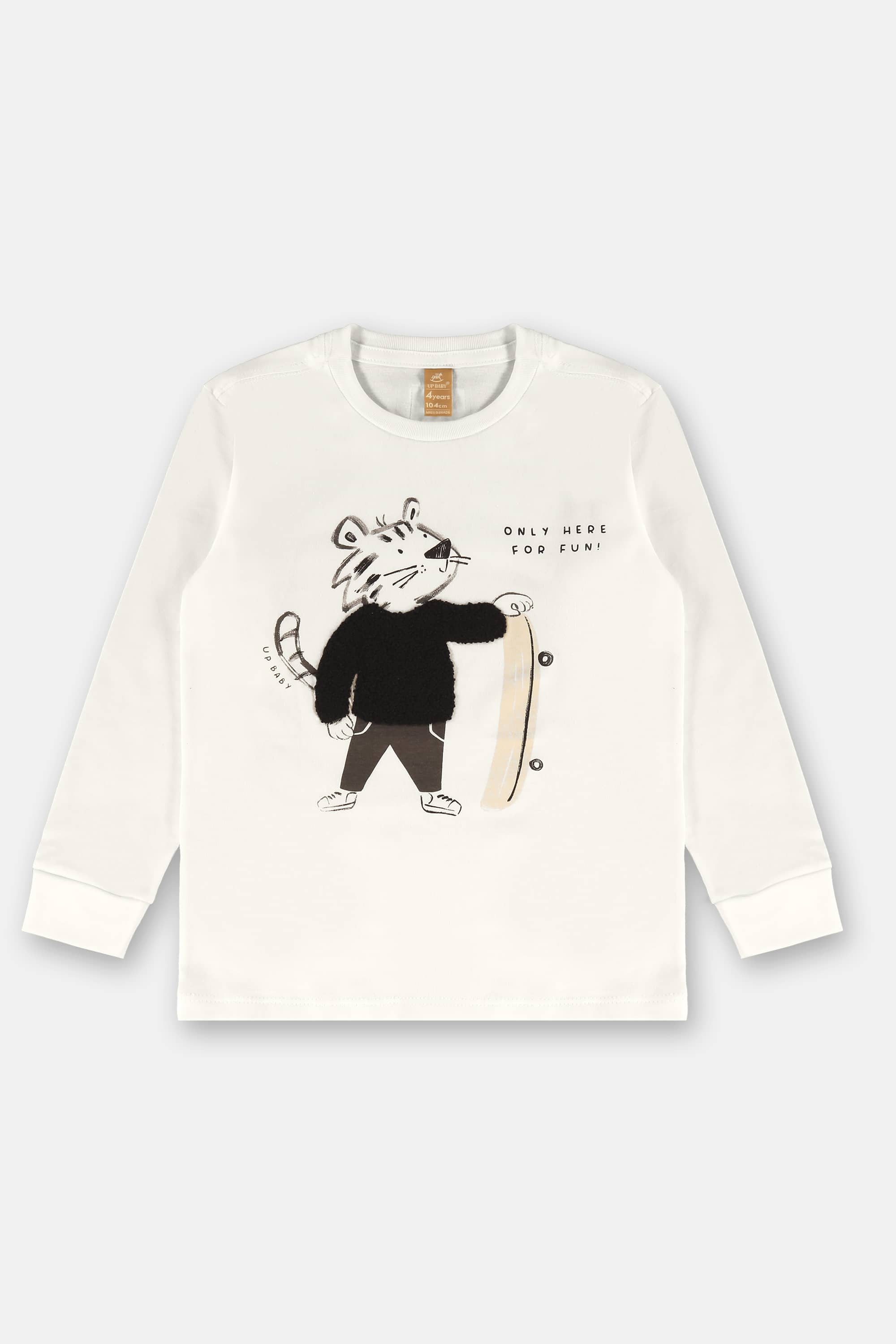 Camiseta Infantil Masculina em Meia Malha (Off White) Up Baby - Imagem 26