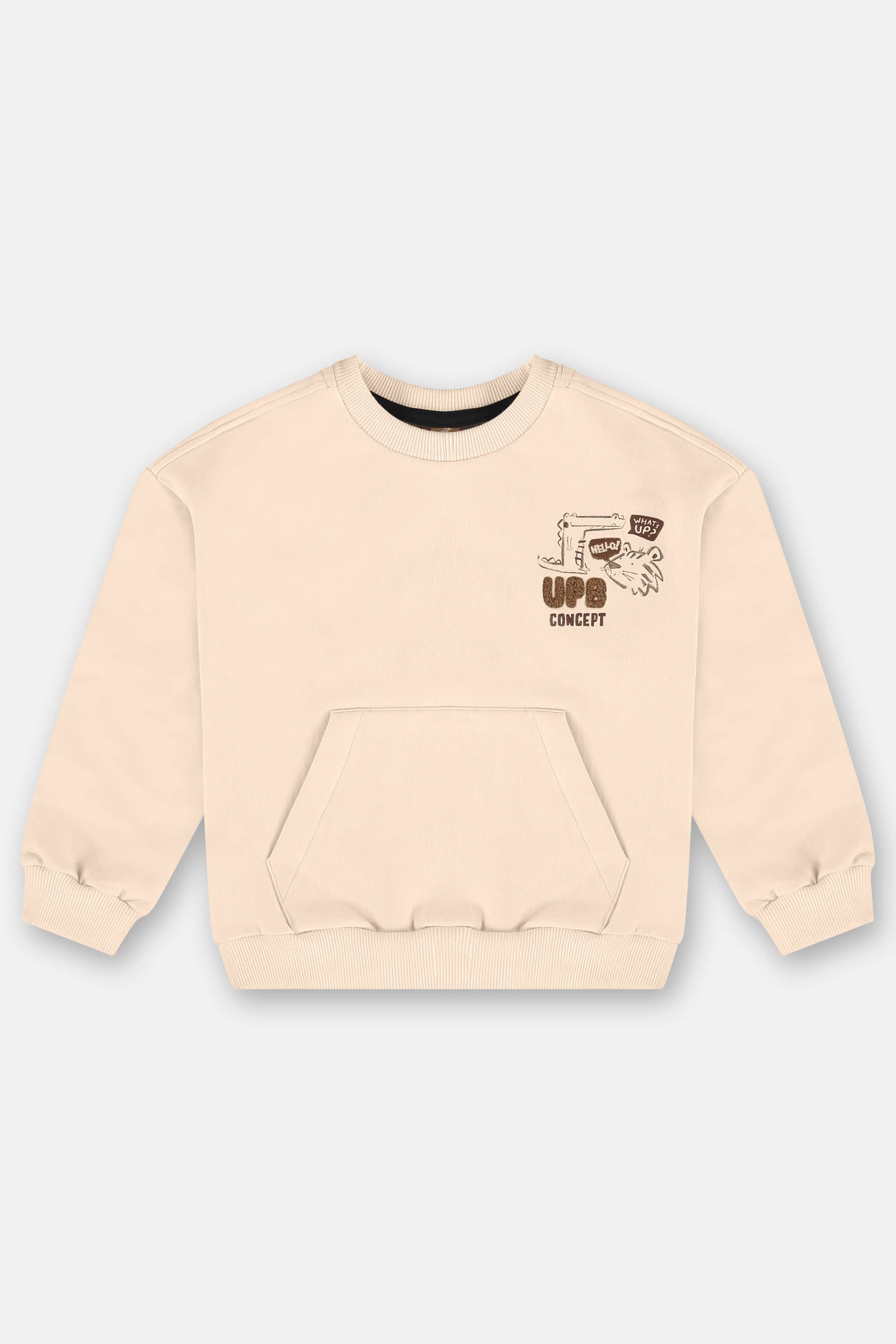 Blusão Infantil Masculino em Moletom Felpado (Bege) Up Baby - Imagem 14