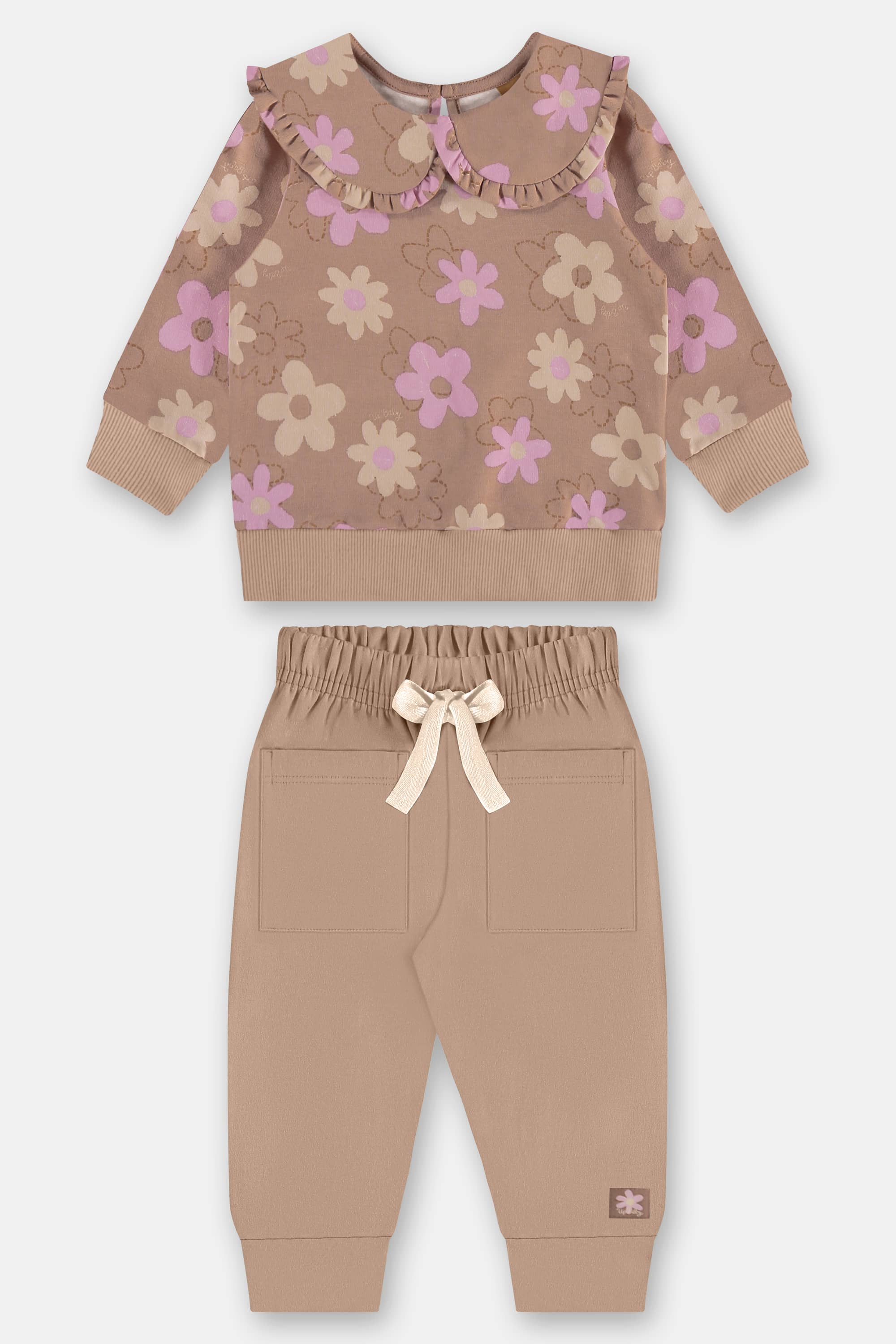 Conjunto para Bebê Menina em Molecotton (Marrom) Up Baby