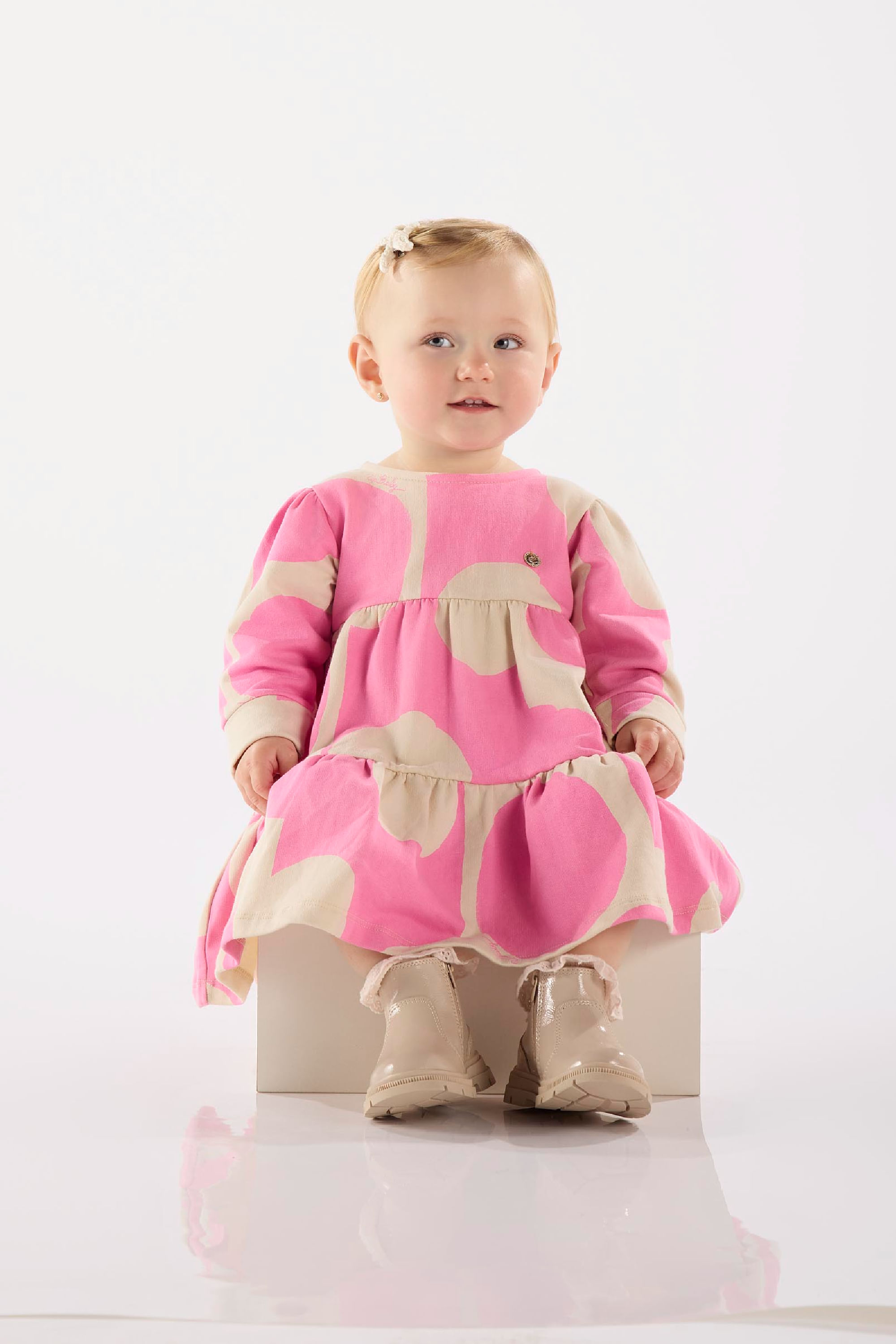 Vestido em Molecotton Poás para Bebê (Rosa) Up Baby - Imagem 13