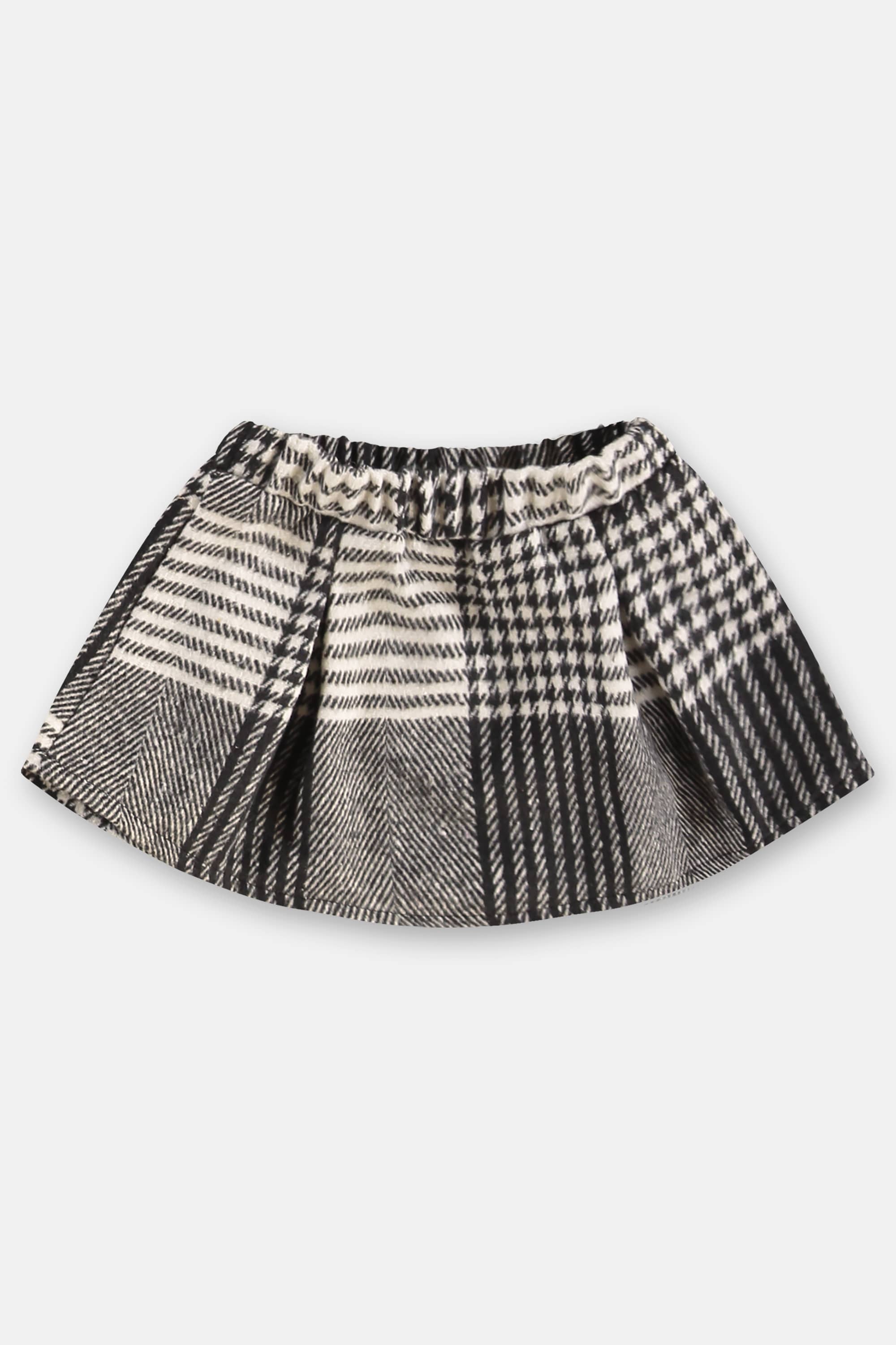 Conjunto para Bebê Menina com Body em Suedine e Saia Xadrez (Preto) Up Baby - Imagem 15