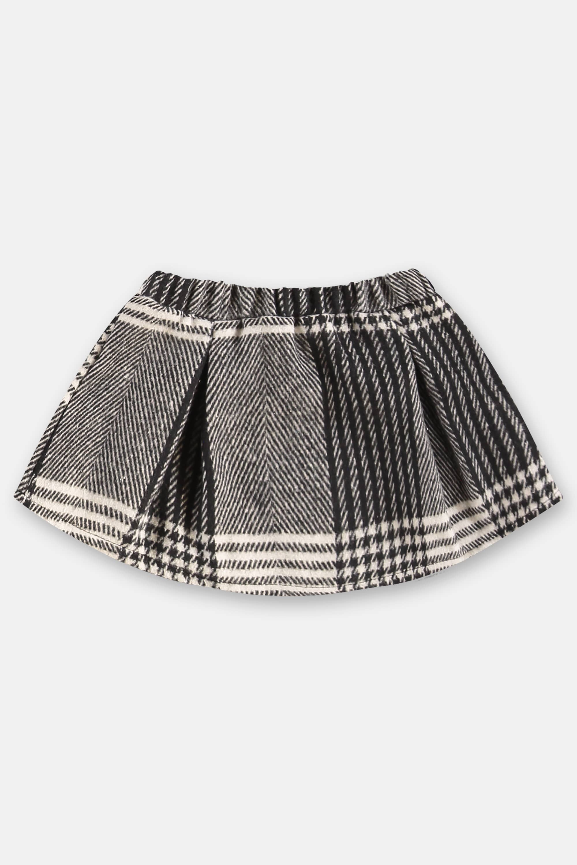 Conjunto para Bebê Menina com Body em Suedine e Saia Xadrez (Preto) Up Baby - Imagem 6