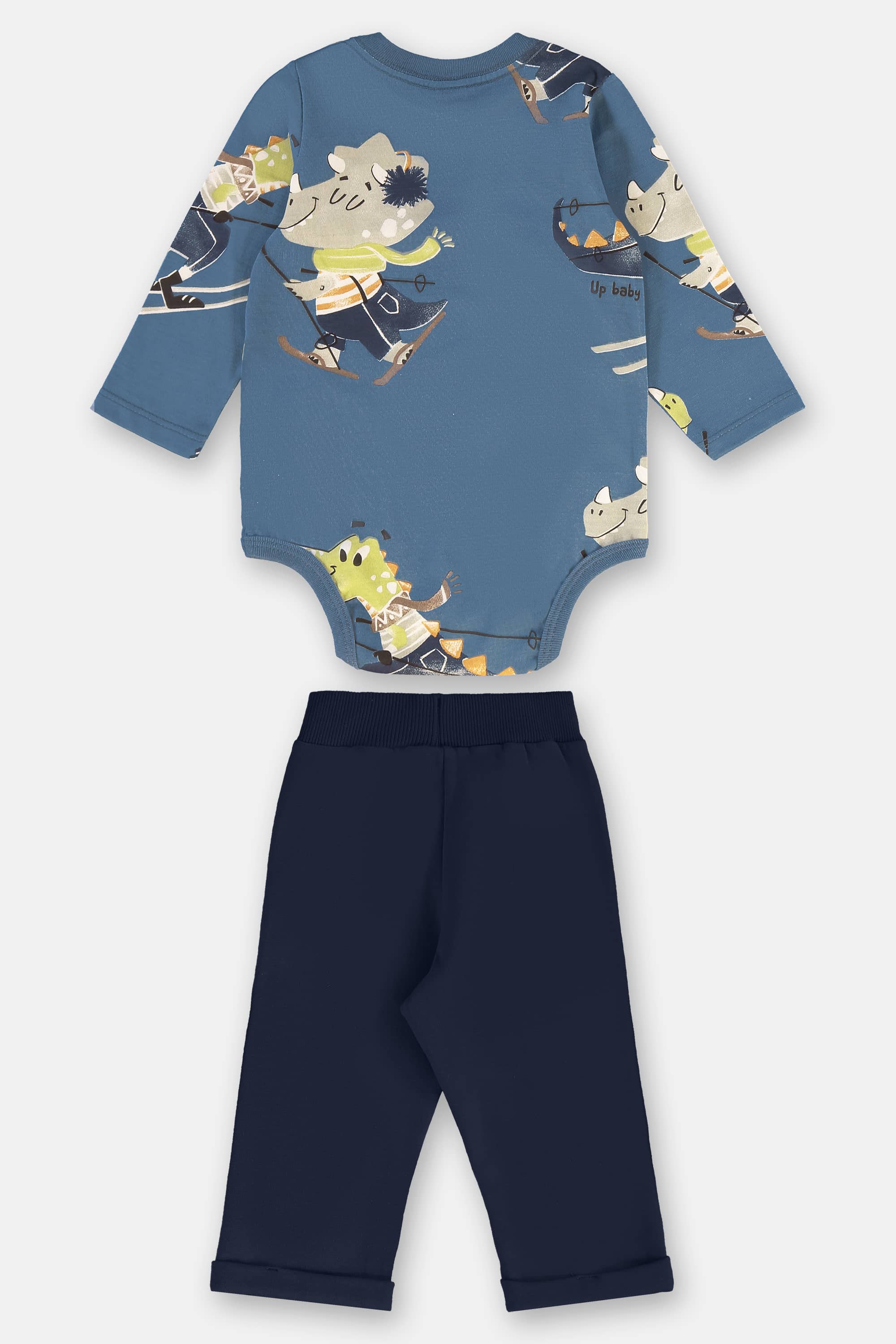 Conjunto para Bebê Menino com Body e Calça (Azul) Up Baby - Imagem 4