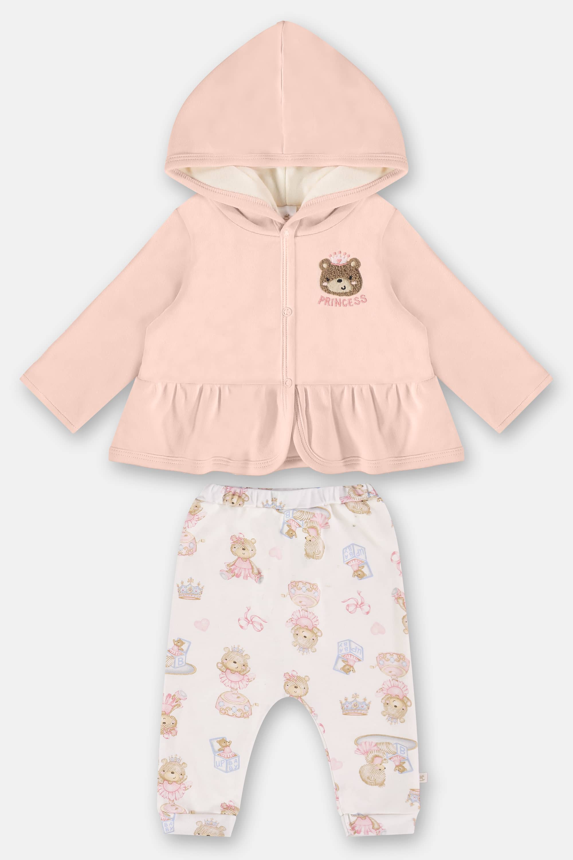 Conjunto com Cardigan e Calça para Bebê Menina (Rosa) Up Baby - Imagem 7