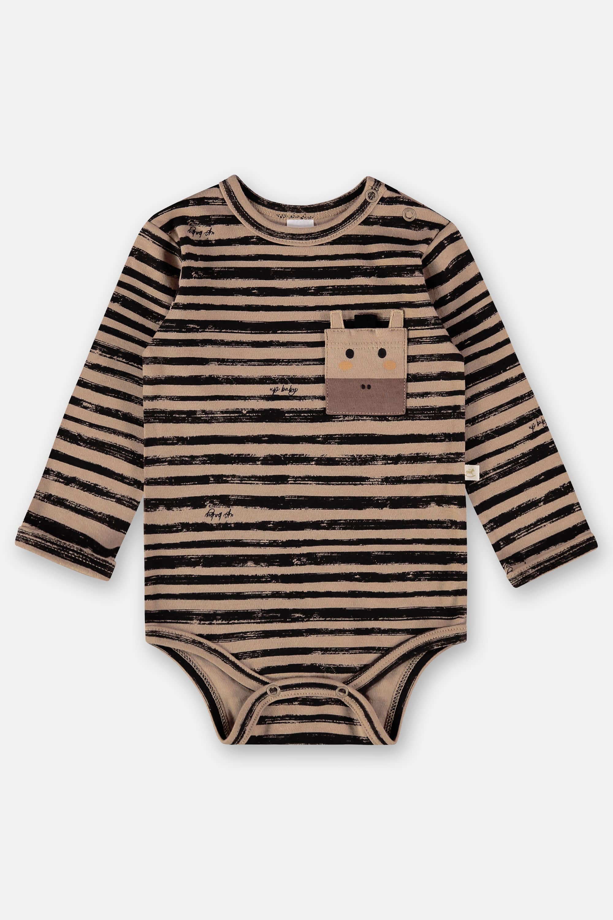 Body de Zebra para Bebê Menino (Marrom) Up Baby