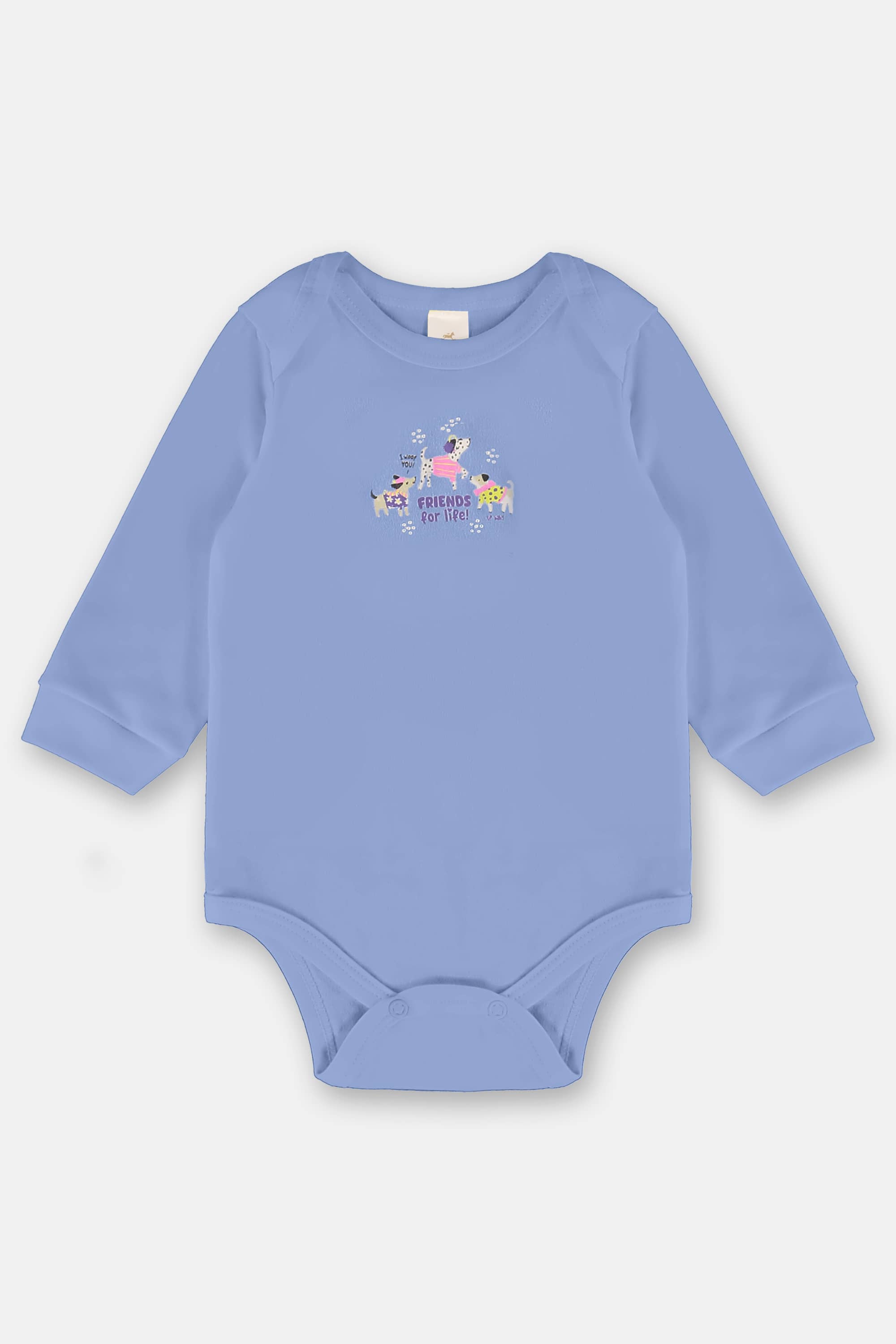 Body Manga Longa com Strass para Bebê Menina (Azul) Up Baby