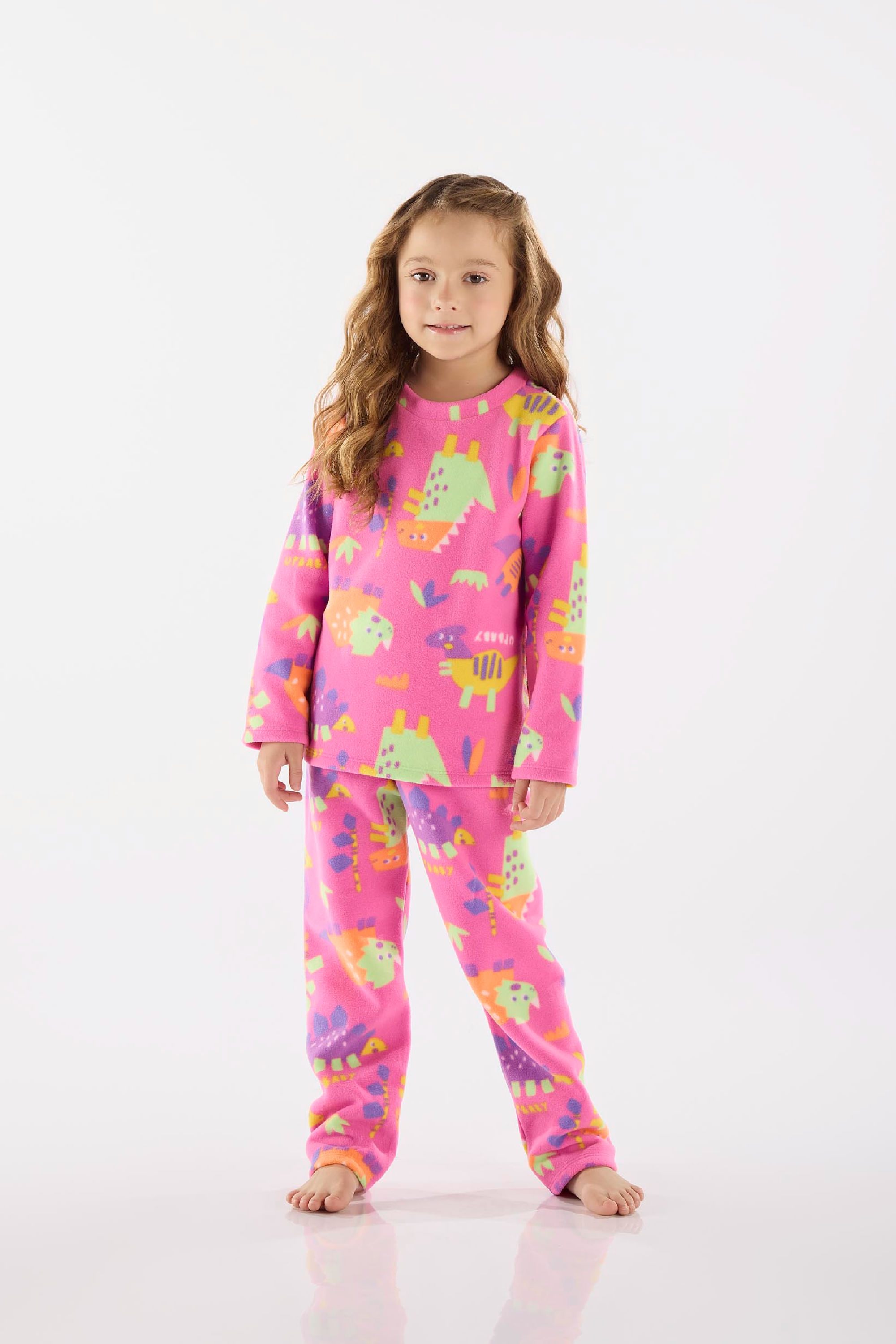 Pijama Infantil Unissex em Poliéster Térmico (Roxo) Up Baby