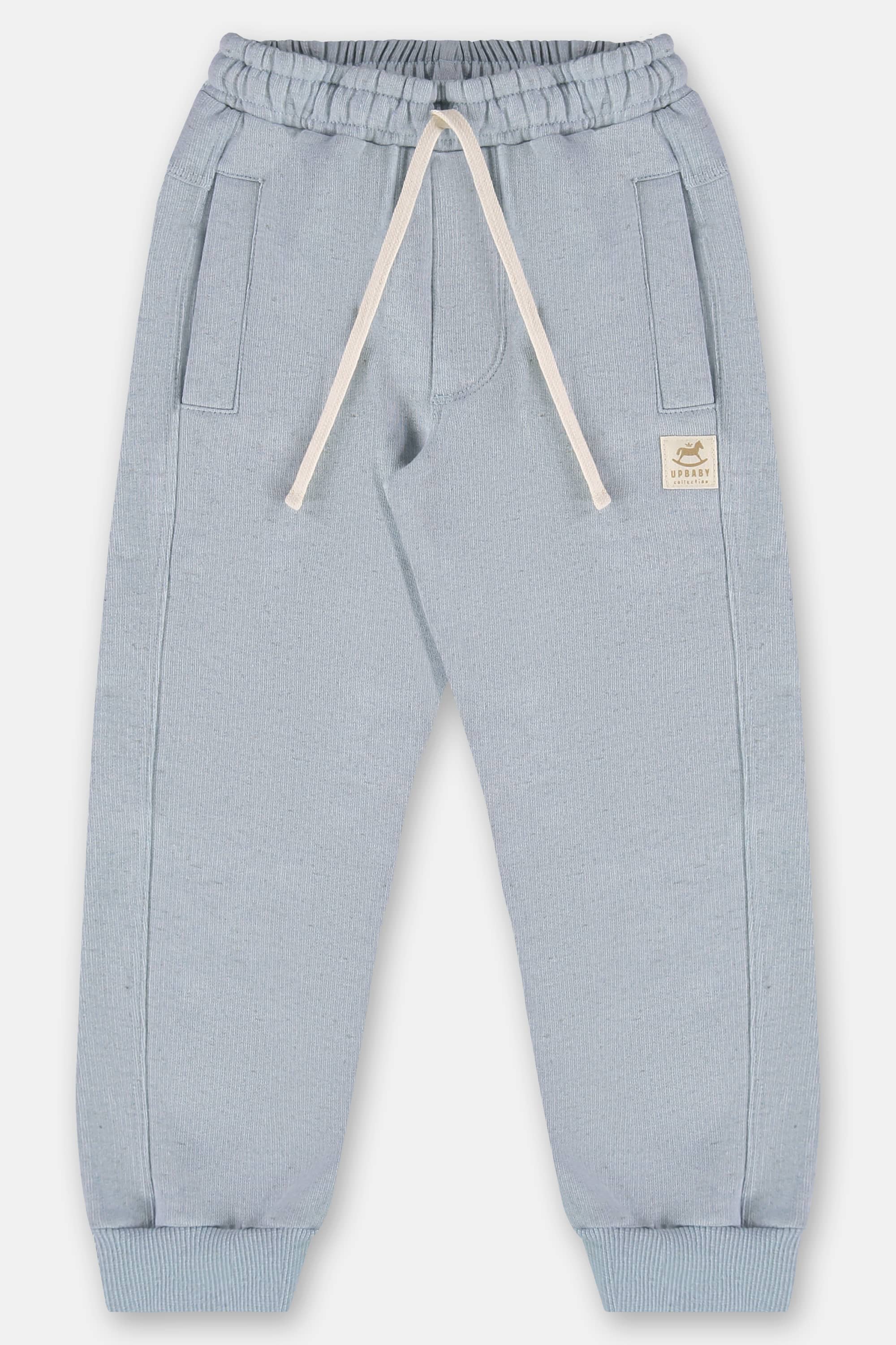 Calça Infantil Masculina em Moletom Linho (Azul) Up Baby - Imagem 11