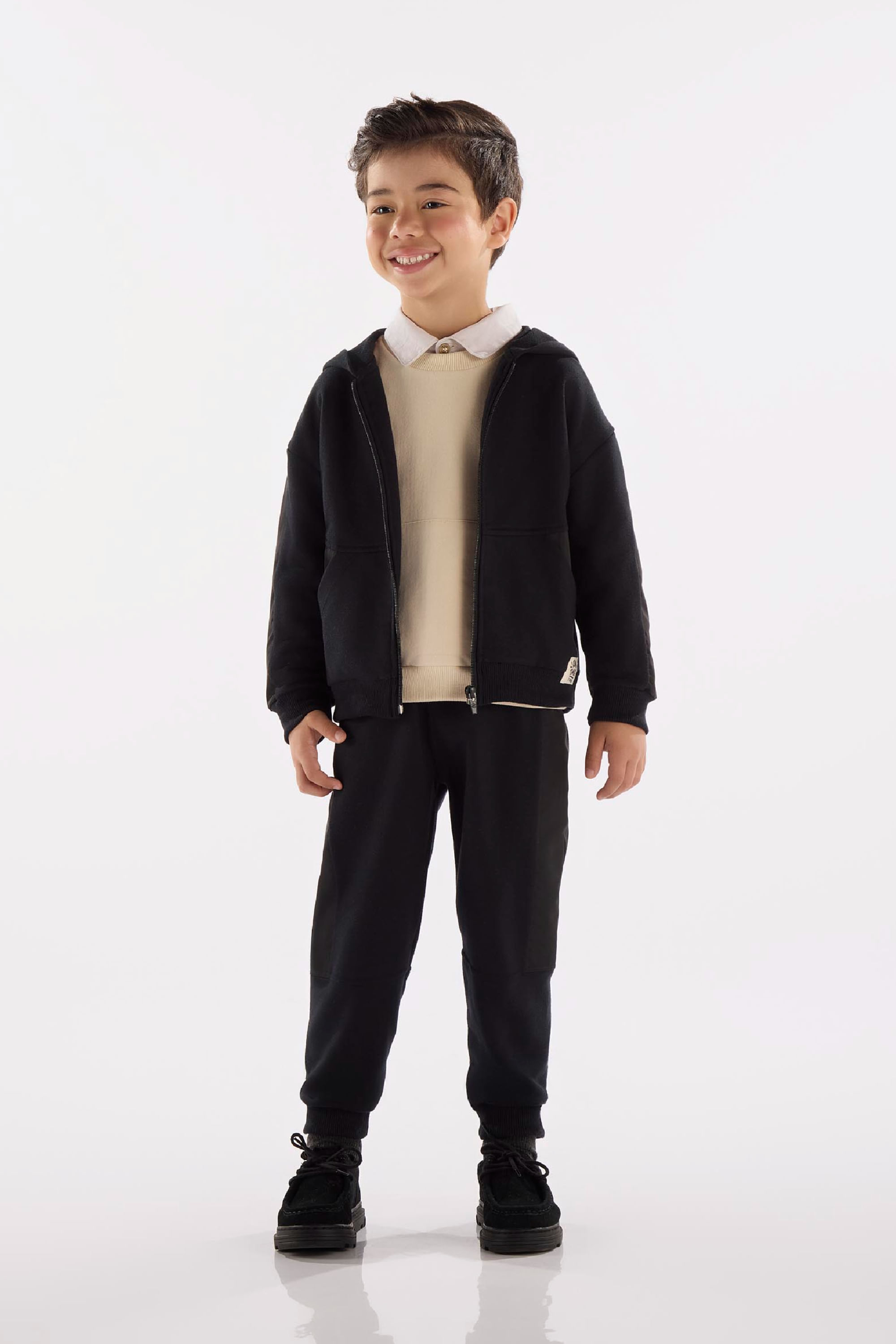 Conjunto Infantil com Jaqueta e Calça em Moletom (Preto) Up Baby - Imagem 49