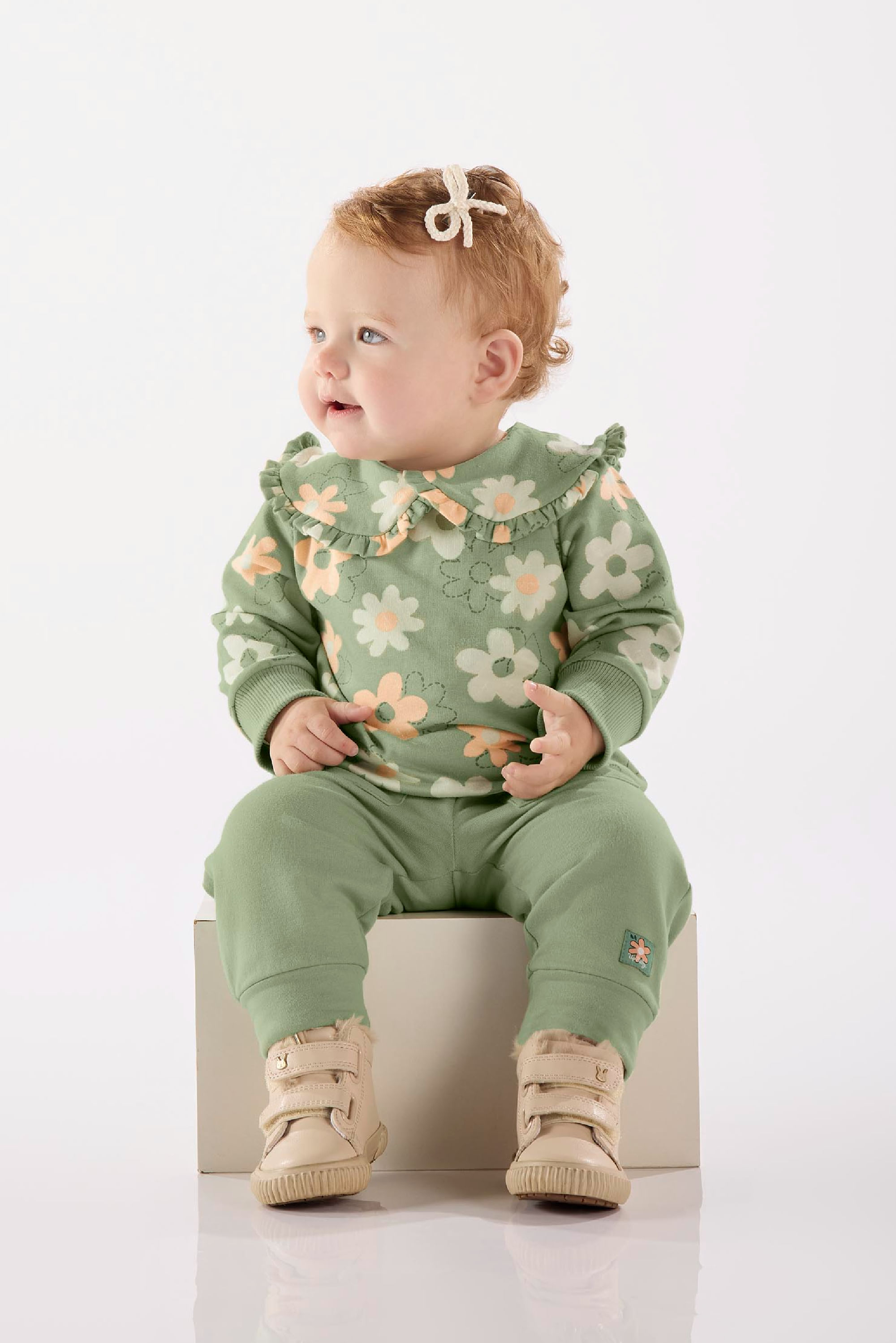 Conjunto para Bebê Menina em Molecotton (Verde) Up Baby