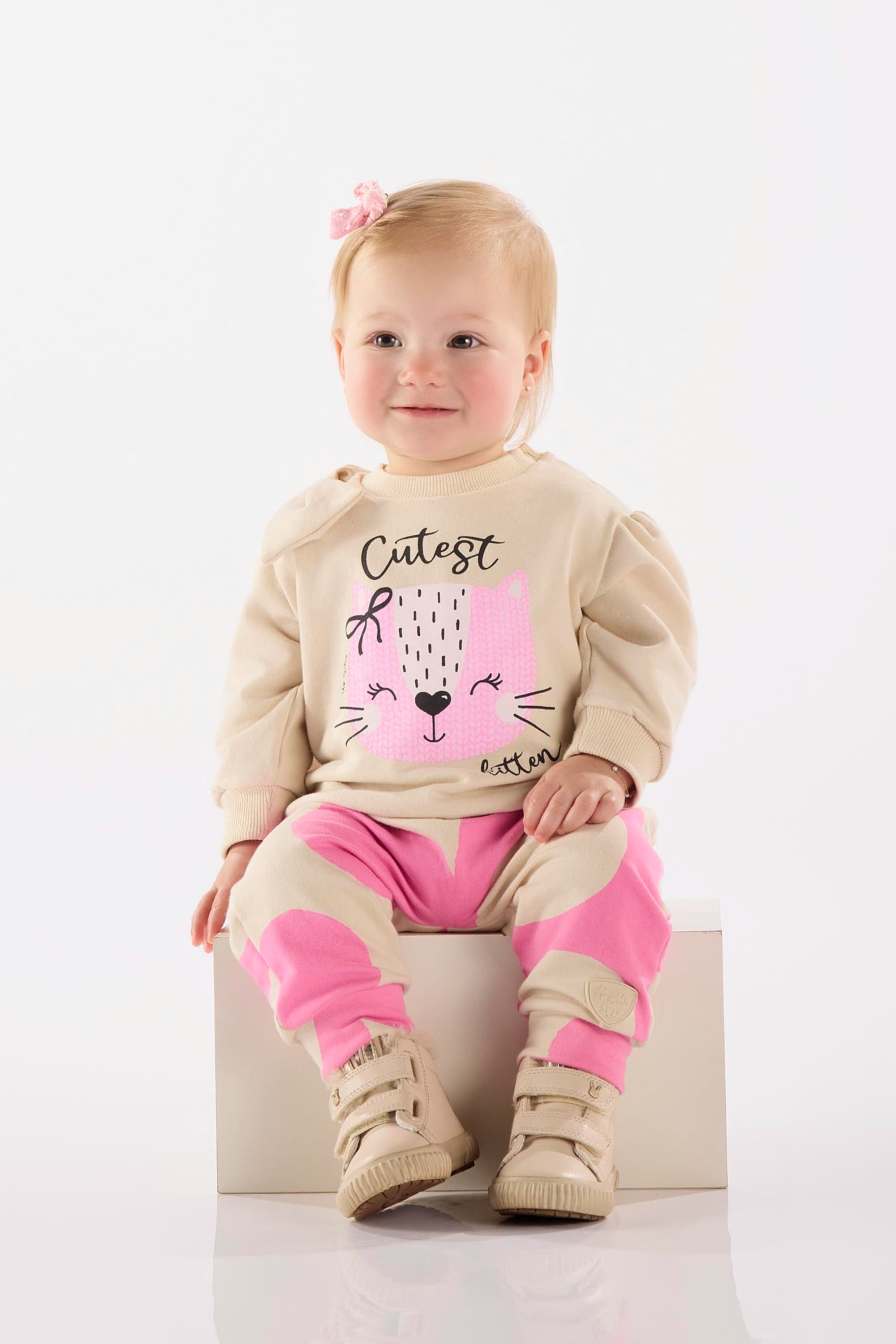 Conjunto para Bebê Menina em Molecotton (Bege) Up Baby