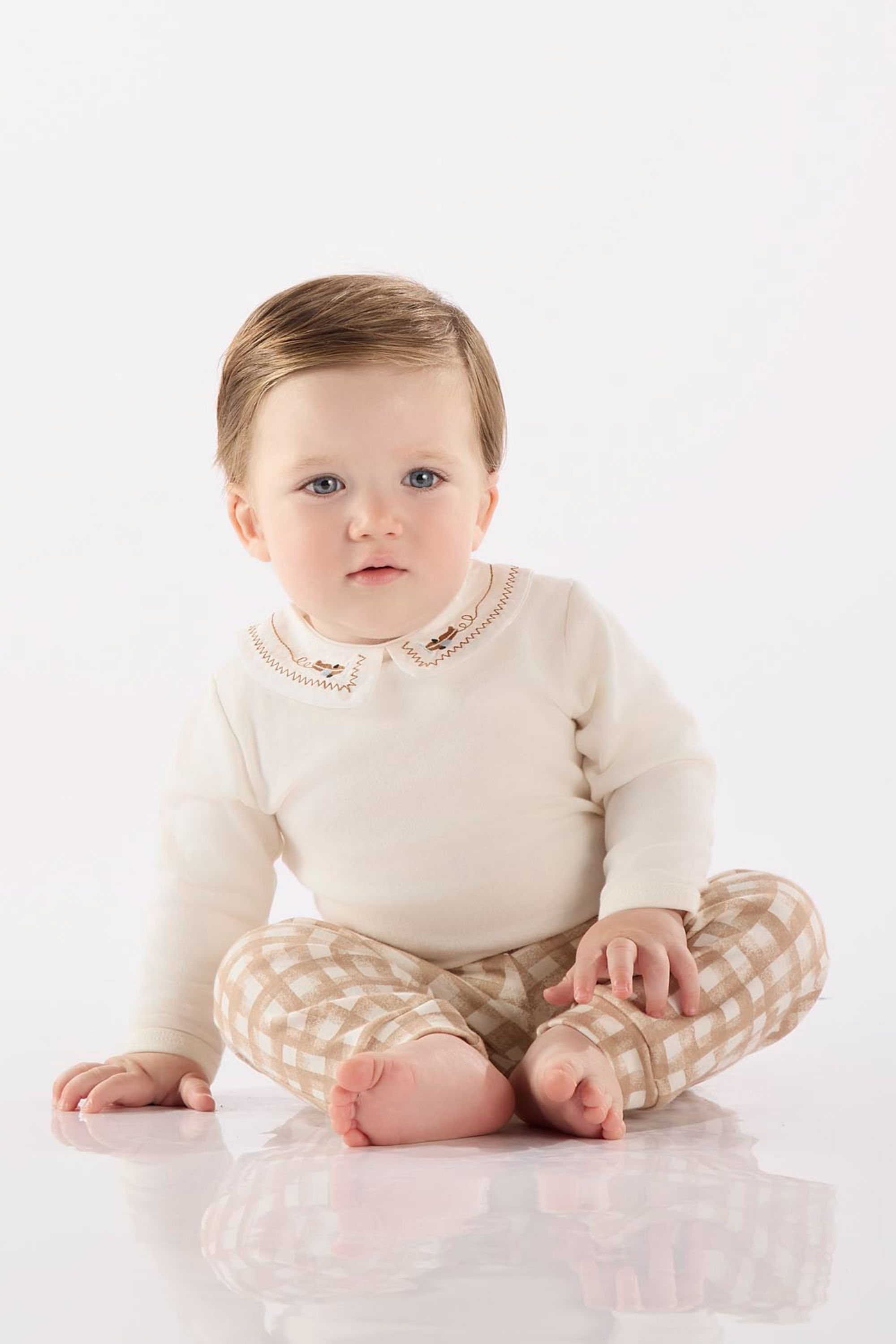 Conjunto com Body e Calça para Bebê Menino (Off White) Up Baby - Imagem 8