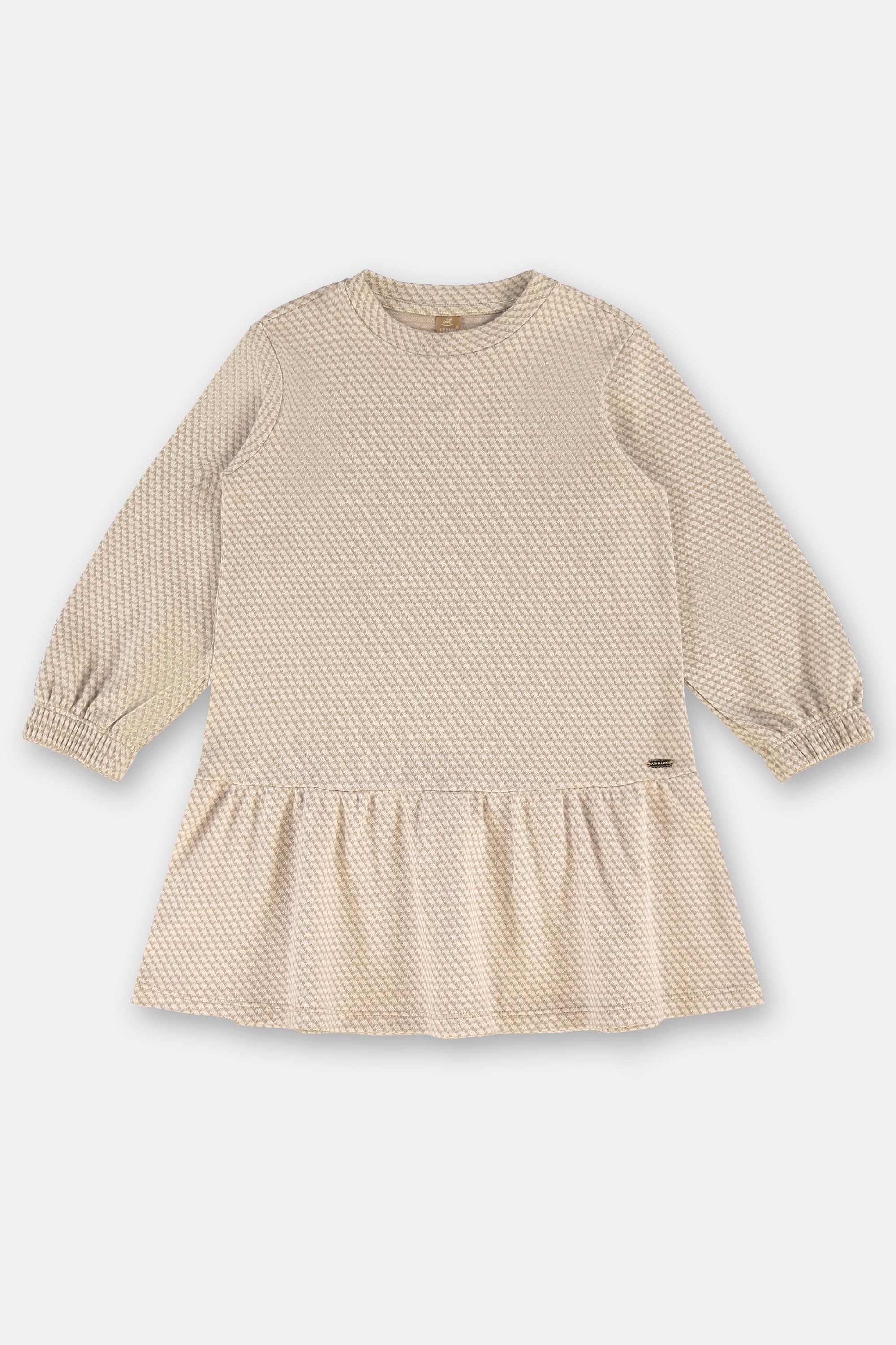 Vestido Manga Longa Infantil Xadrez (Bege) Up Baby - Imagem 23