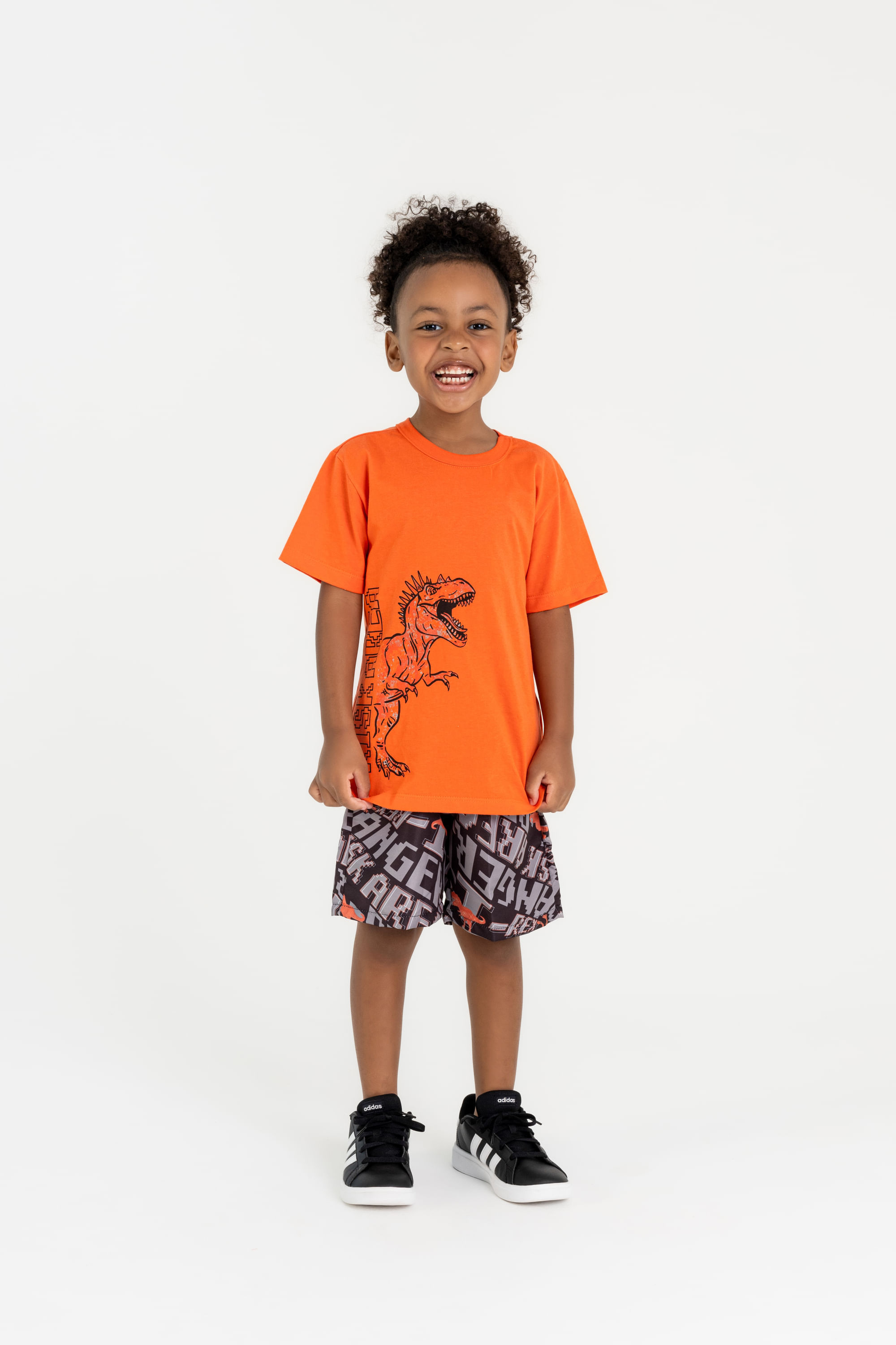 Conjunto com Camiseta e Bermuda para Menino (Coral) Guloseima - Imagem 4