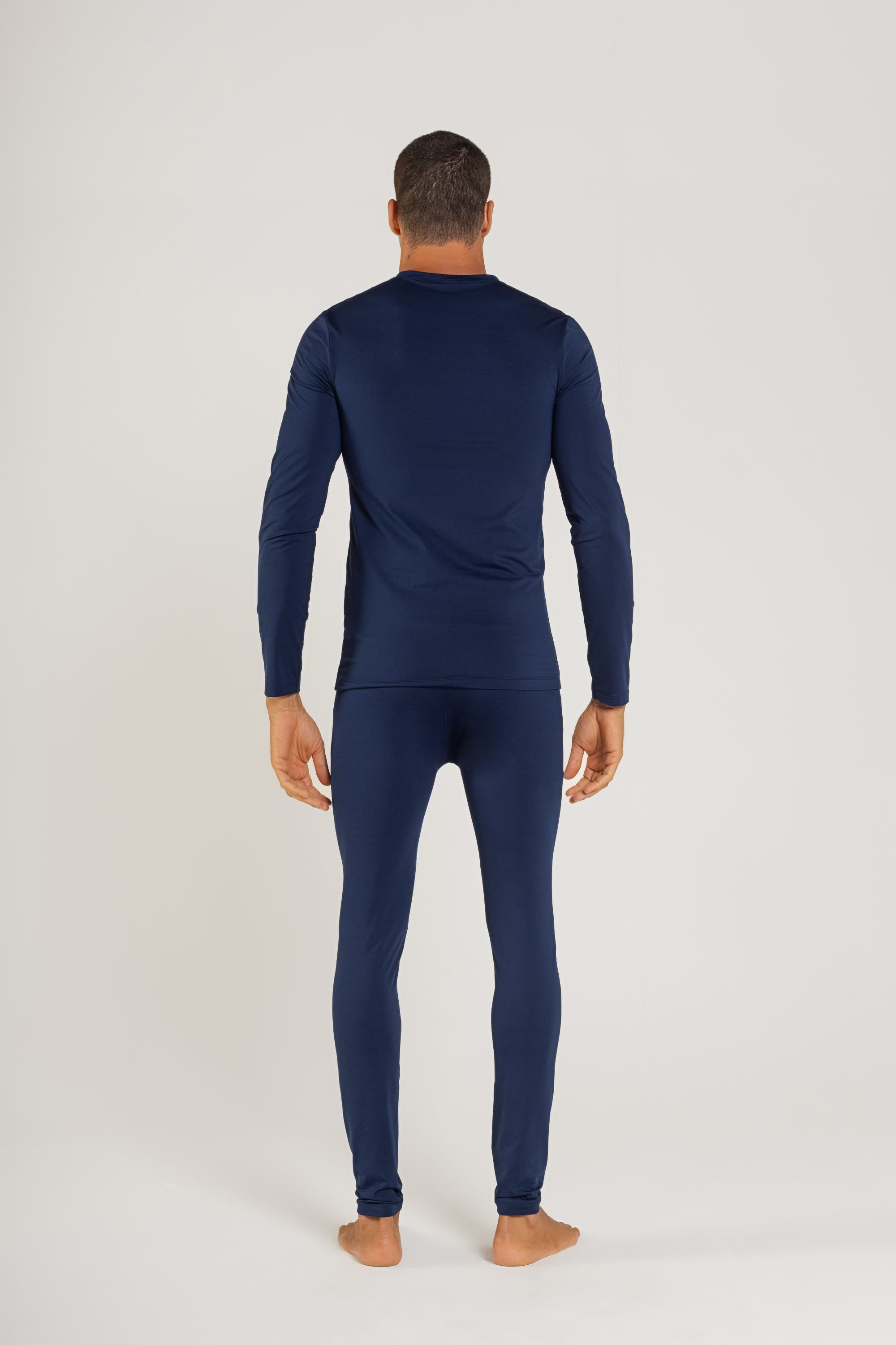 Camiseta Masculina em Malha Térmica (Azul Marinho) Just Basic - Imagem 6