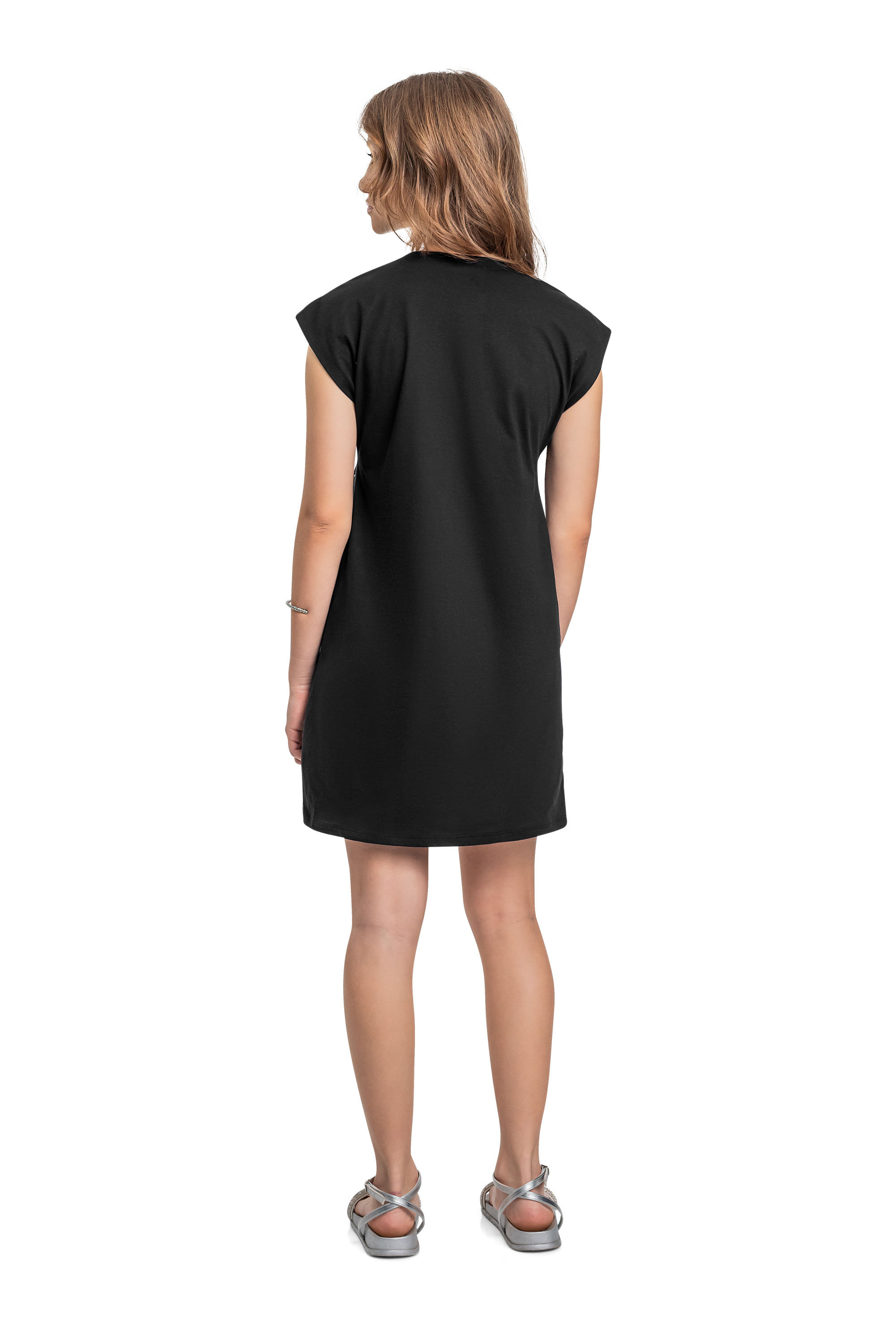 Vestido Juvenil com Strass (Preto) Gloss - Imagem 3