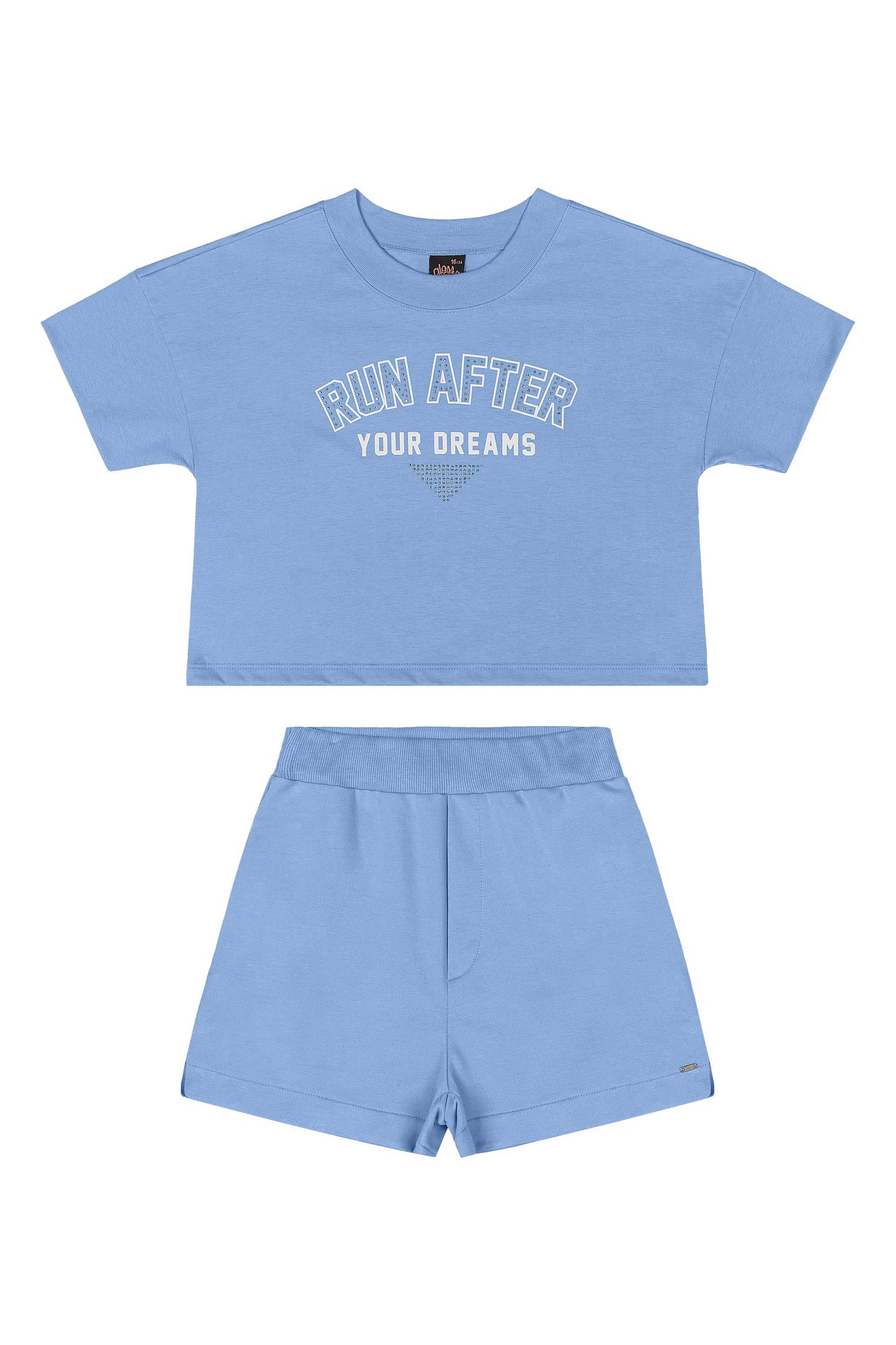 Conjunto com Blusa e Short Juvenil (Azul) Gloss - Imagem 20