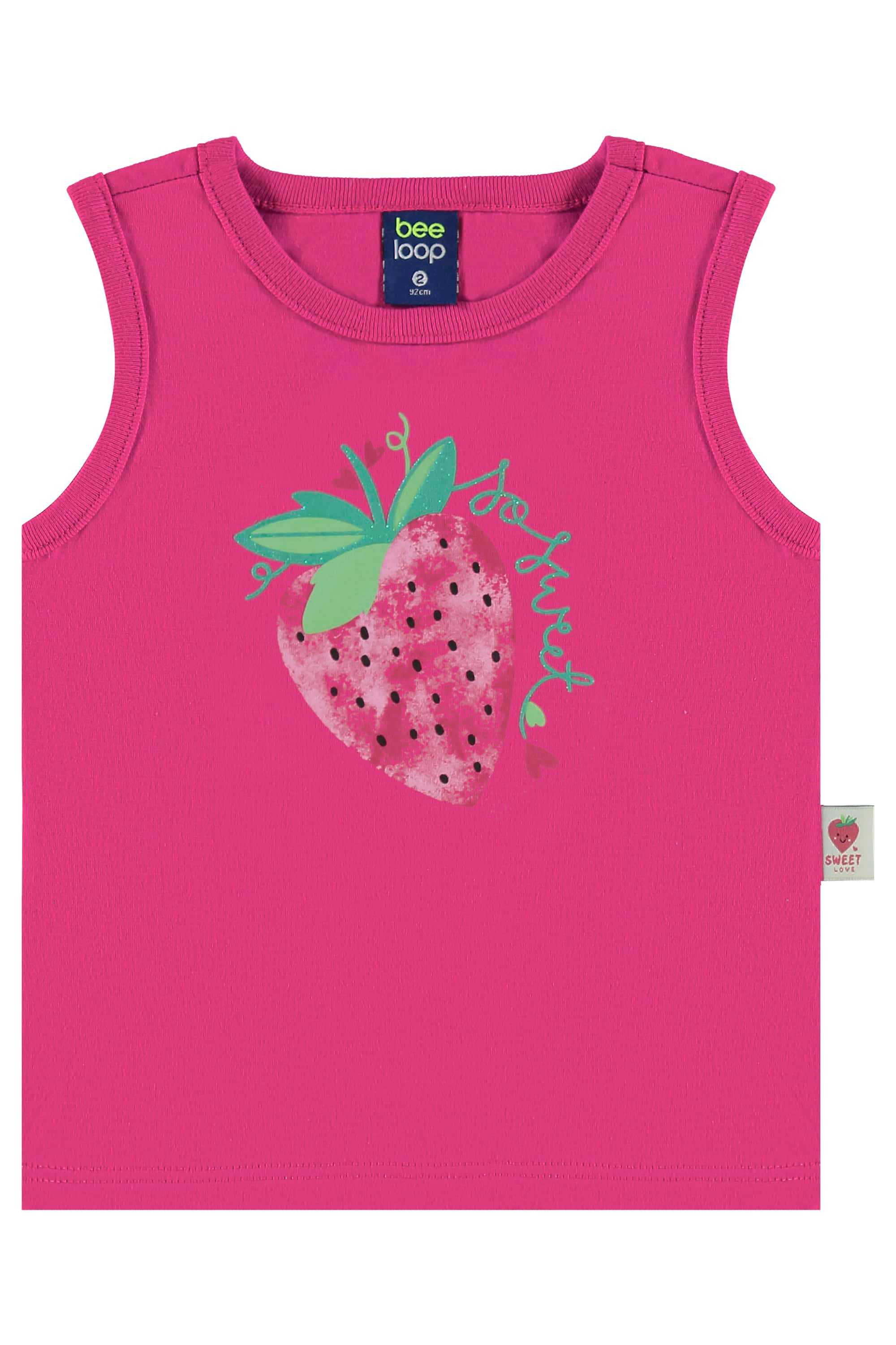 Conjunto Infantil Morangos para Menina (Rosa) Bee Loop - Imagem 32