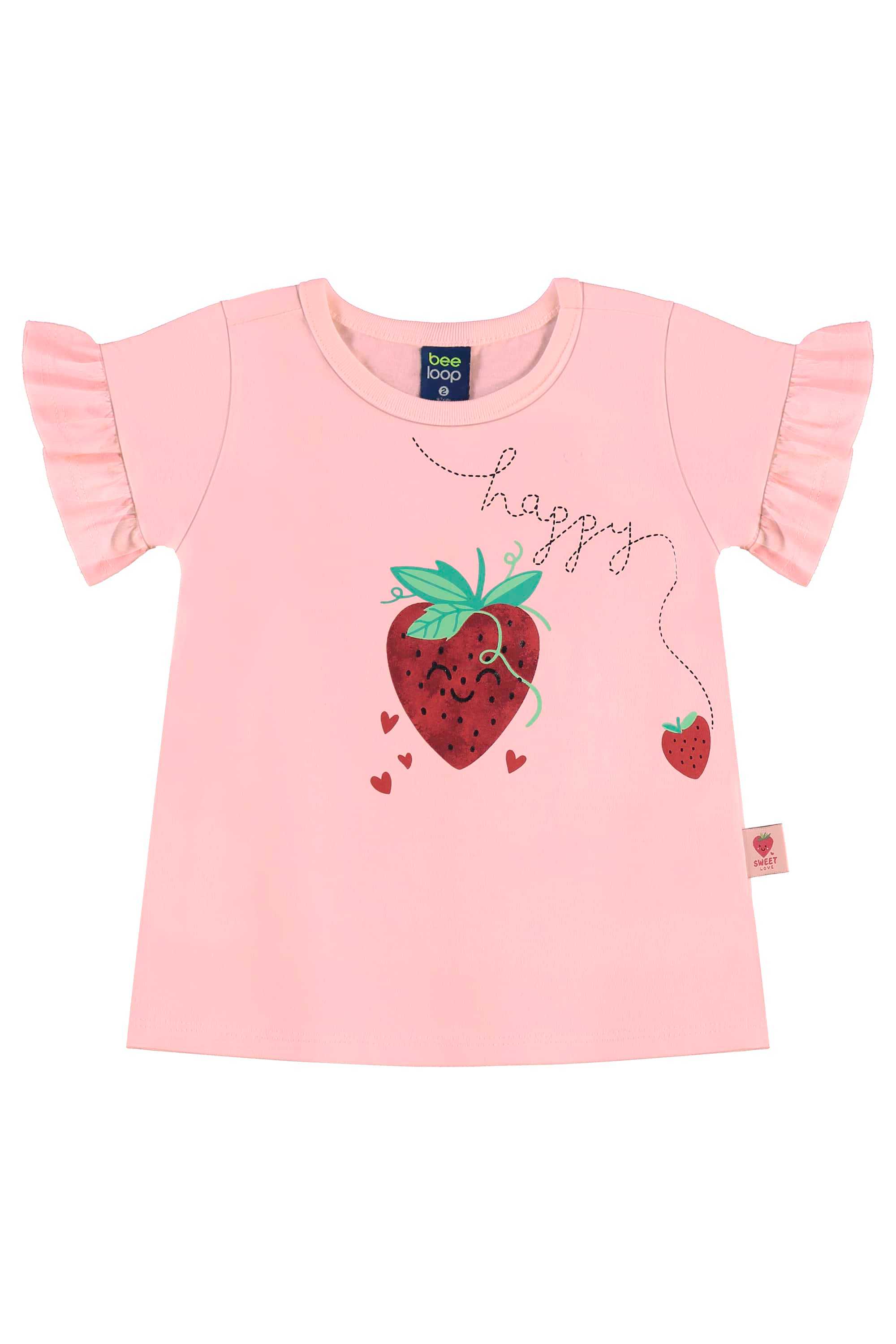 Conjunto com Blusa e Legging para Menina (Rosa) Bee Loop - Imagem 17