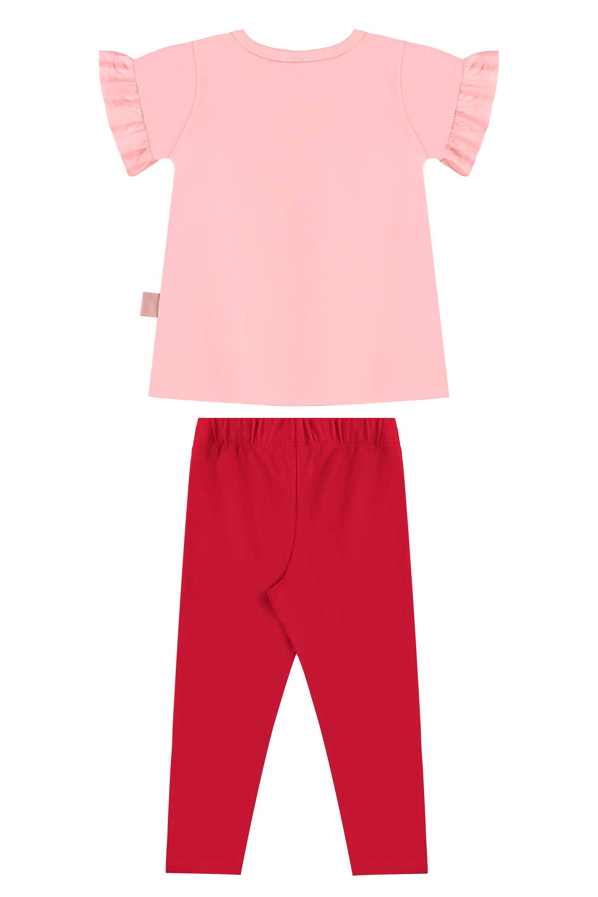 Conjunto com Blusa e Legging para Menina (Rosa) Bee Loop - Imagem 40