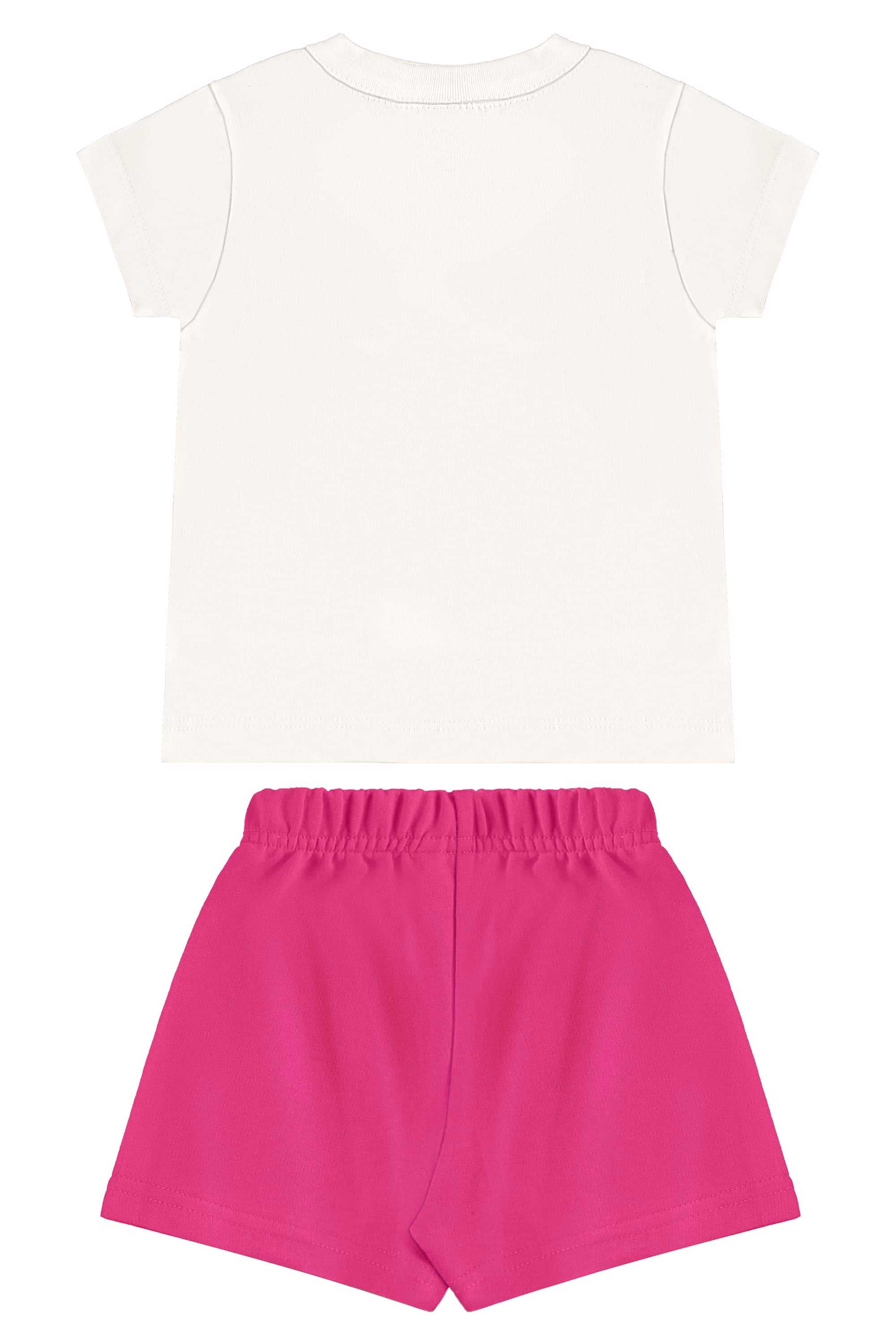 Conjunto com Blusa e Short para Menina (Off White) Bee Loop - Imagem 28