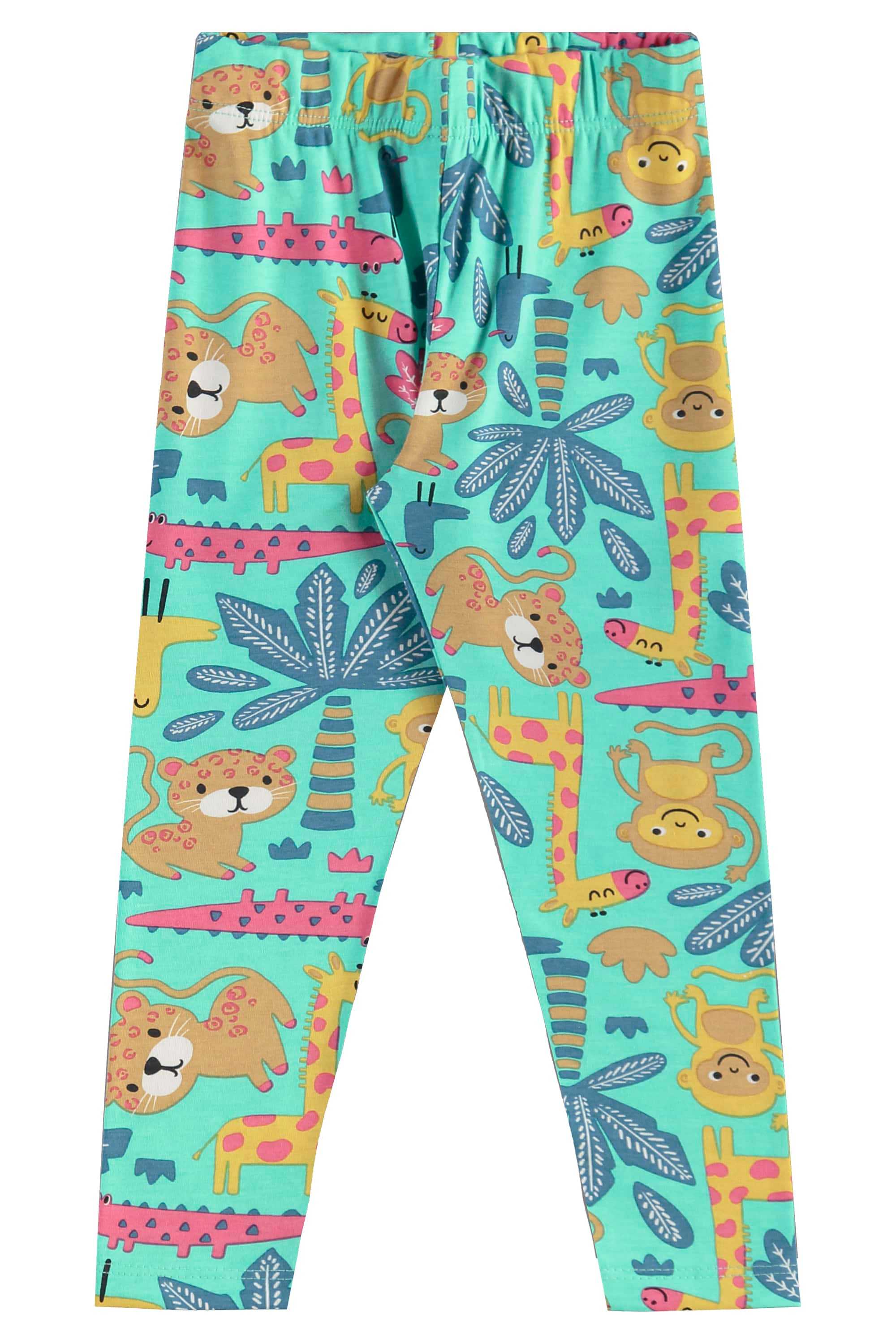 Conjunto com Blusa Estampada e Legging para Menina (Verde) Bee Loop - Imagem 15